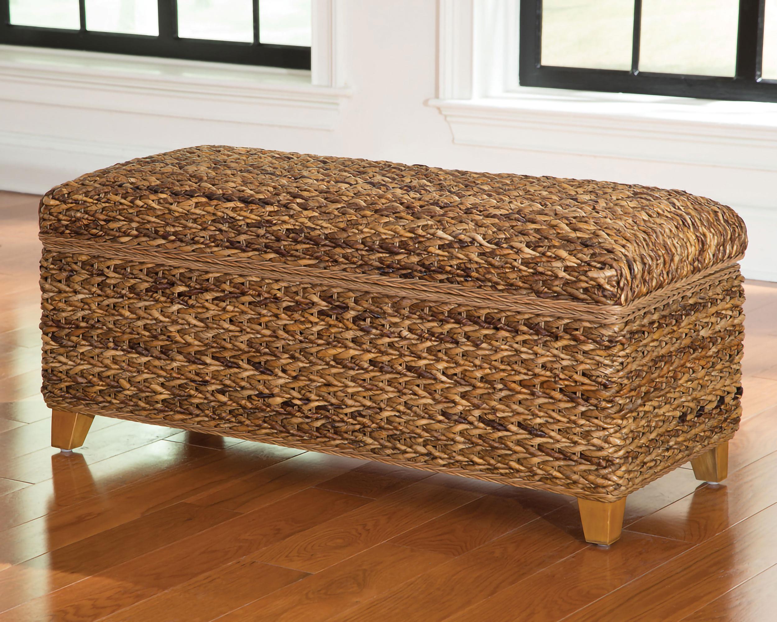 Coaster Laughton Coastal Amber Storage Bench Model 500215