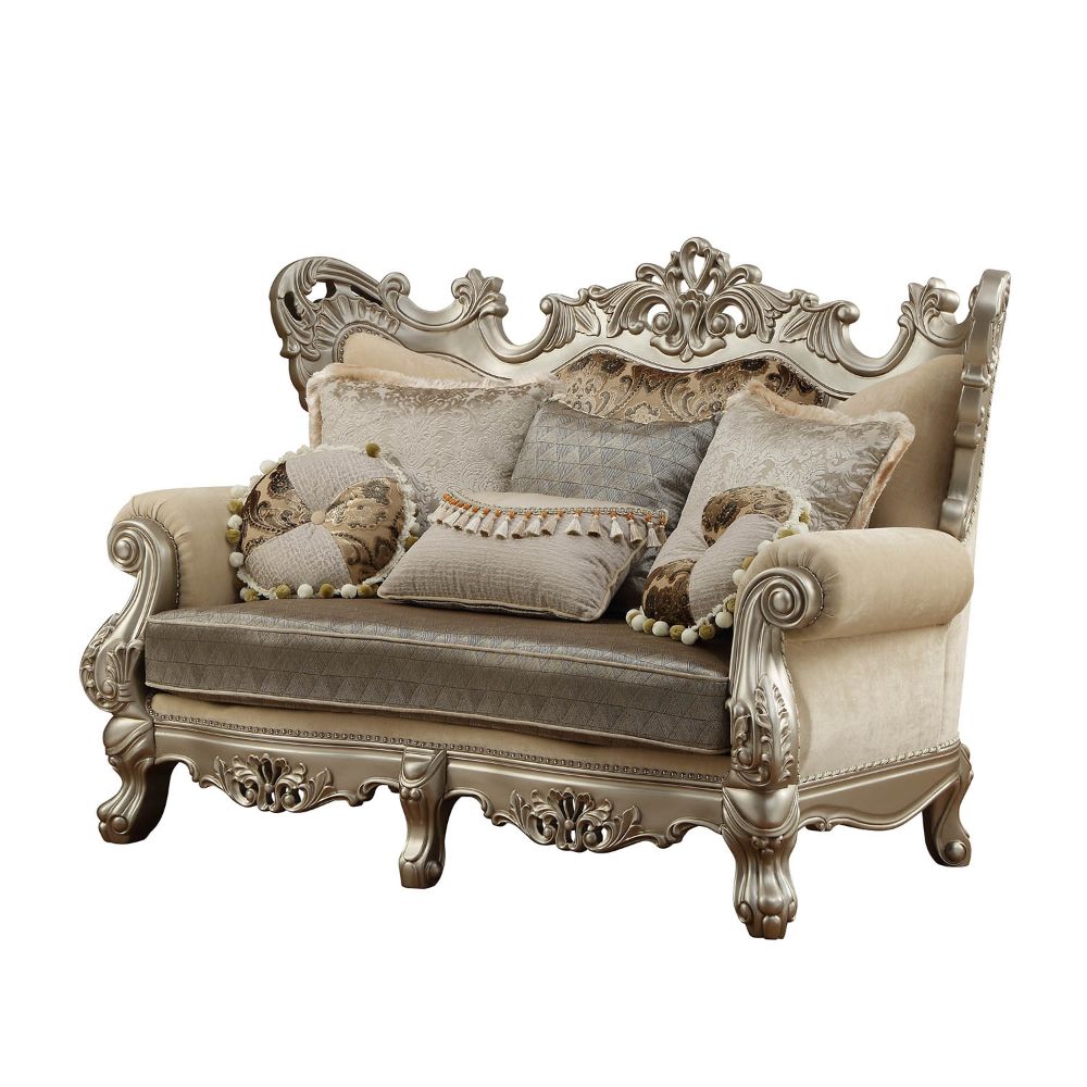 Acme Ranita Loveseat with 6 Pillows Model 51041
