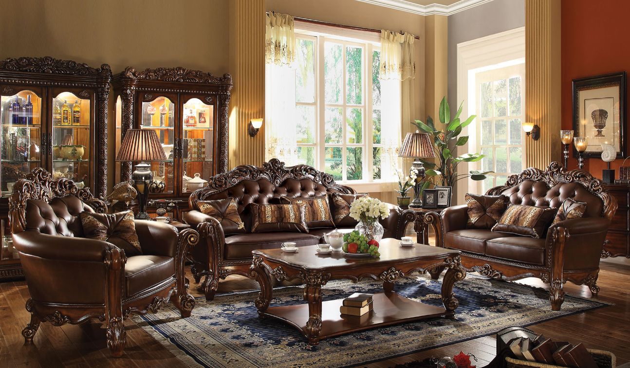 Acme Vendome Sofa with 4 Pillows Model 52001