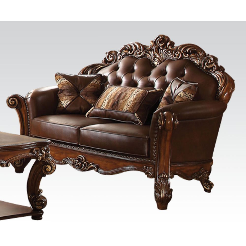 Acme Vendome Loveseat with 3 Pillows Model 52002