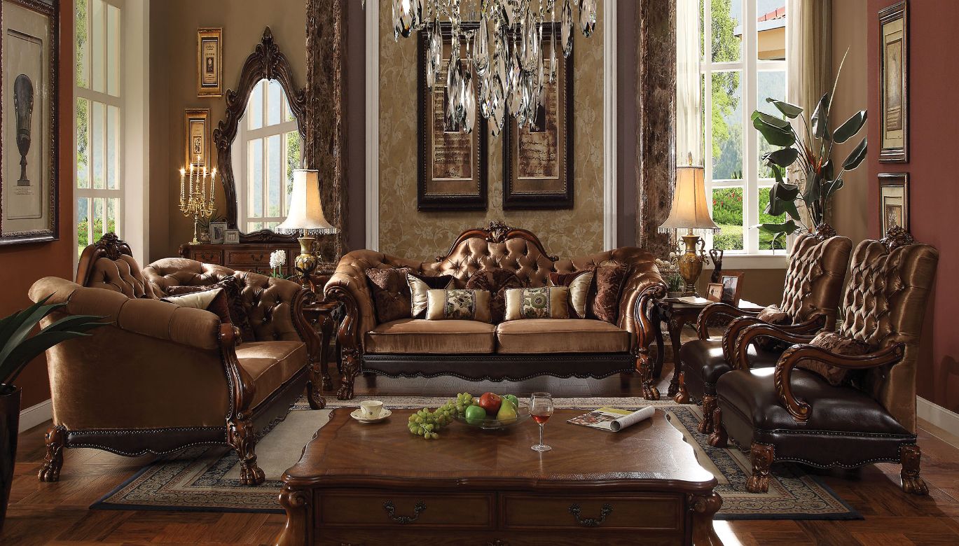 Acme Dresden Sofa with 7 Pillows Model 52095