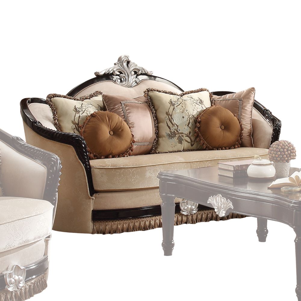 Acme Ernestine Loveseat with 6 Pillows Model 52111