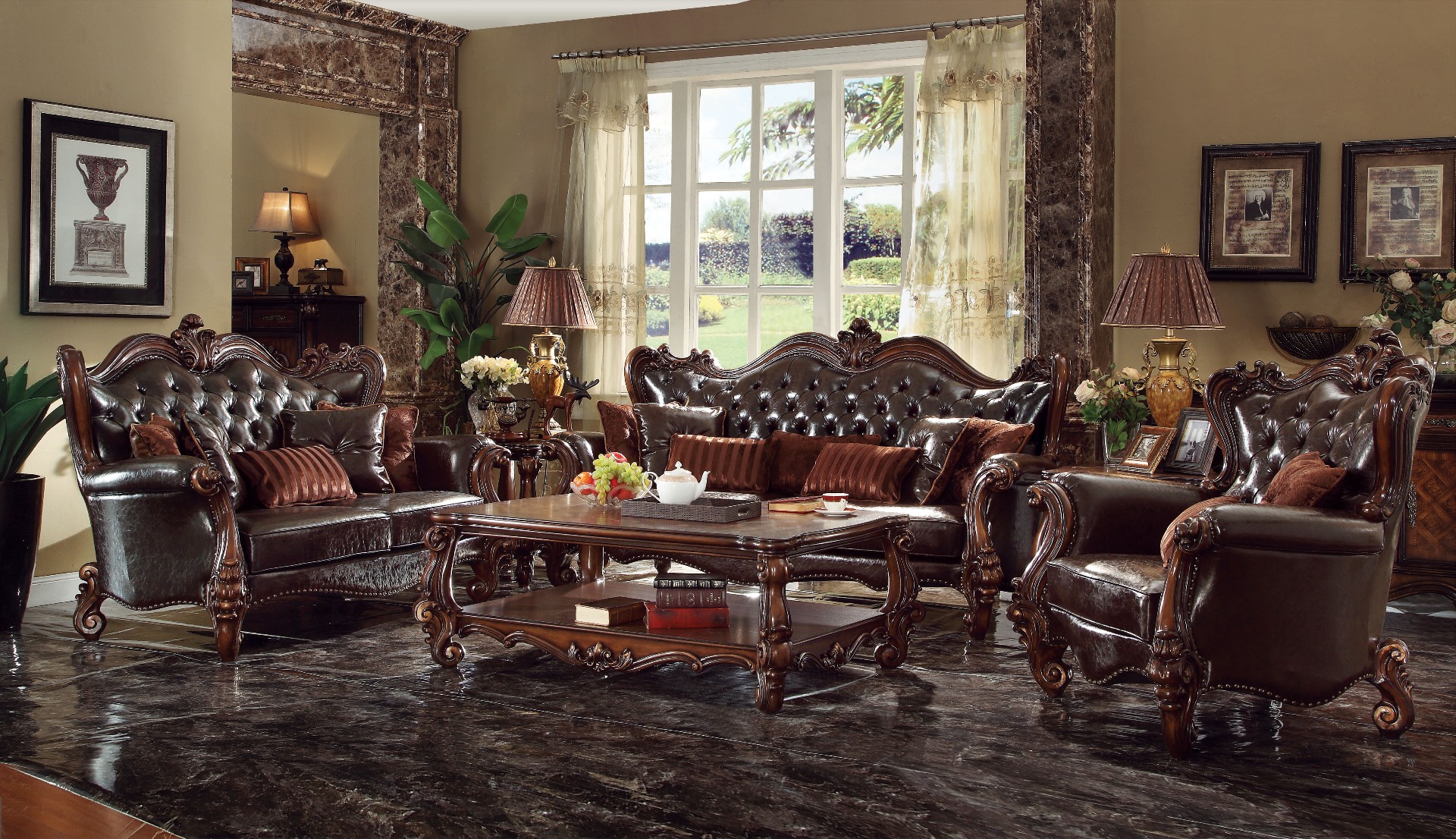 Acme Versailles Sofa with 7 Pillows Model 52120