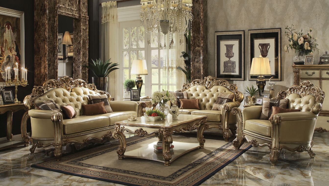 Acme Vendome Sofa with 4 Pillows Model 53000