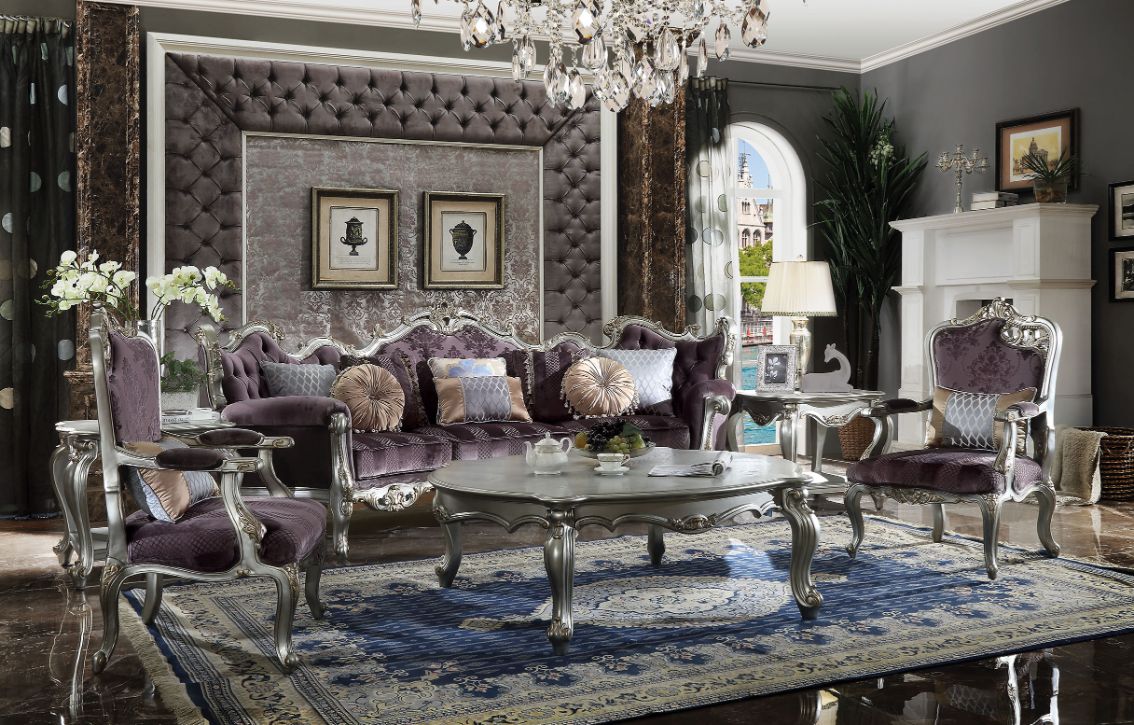 Acme Picardy Sofa with 8 Pillows Model 53465