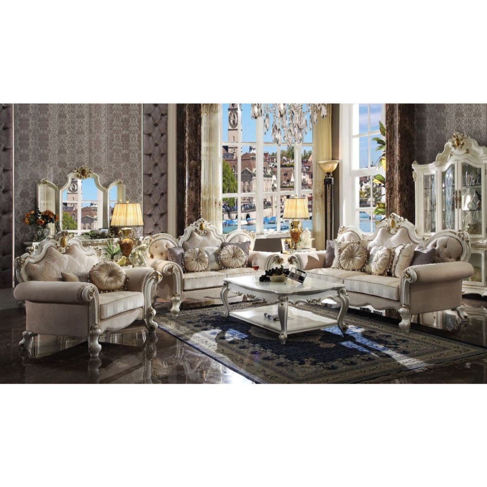 Acme Picardy Sofa with 7 Pillows Model 55460