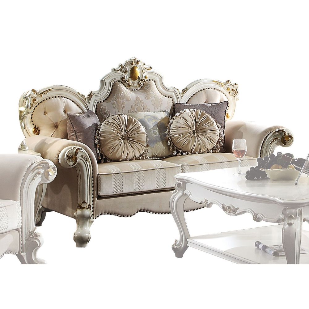 Acme Picardy Loveseat with 5 Pillows Model 55461