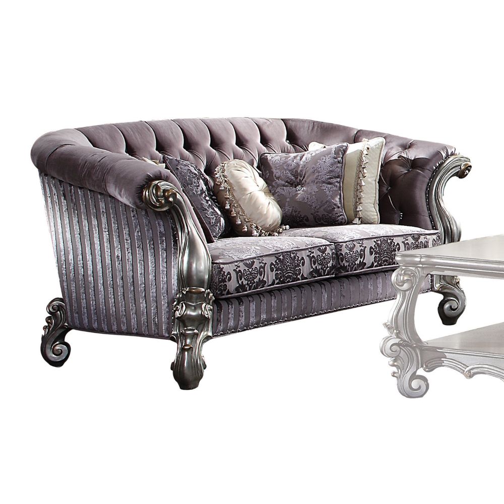 Acme Versailles Loveseat with 5 Pillows Model 56826