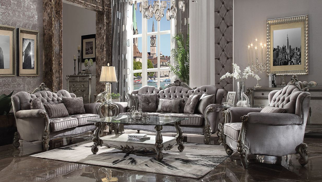 Acme Versailles Sofa with 5 Pillows Model 56840