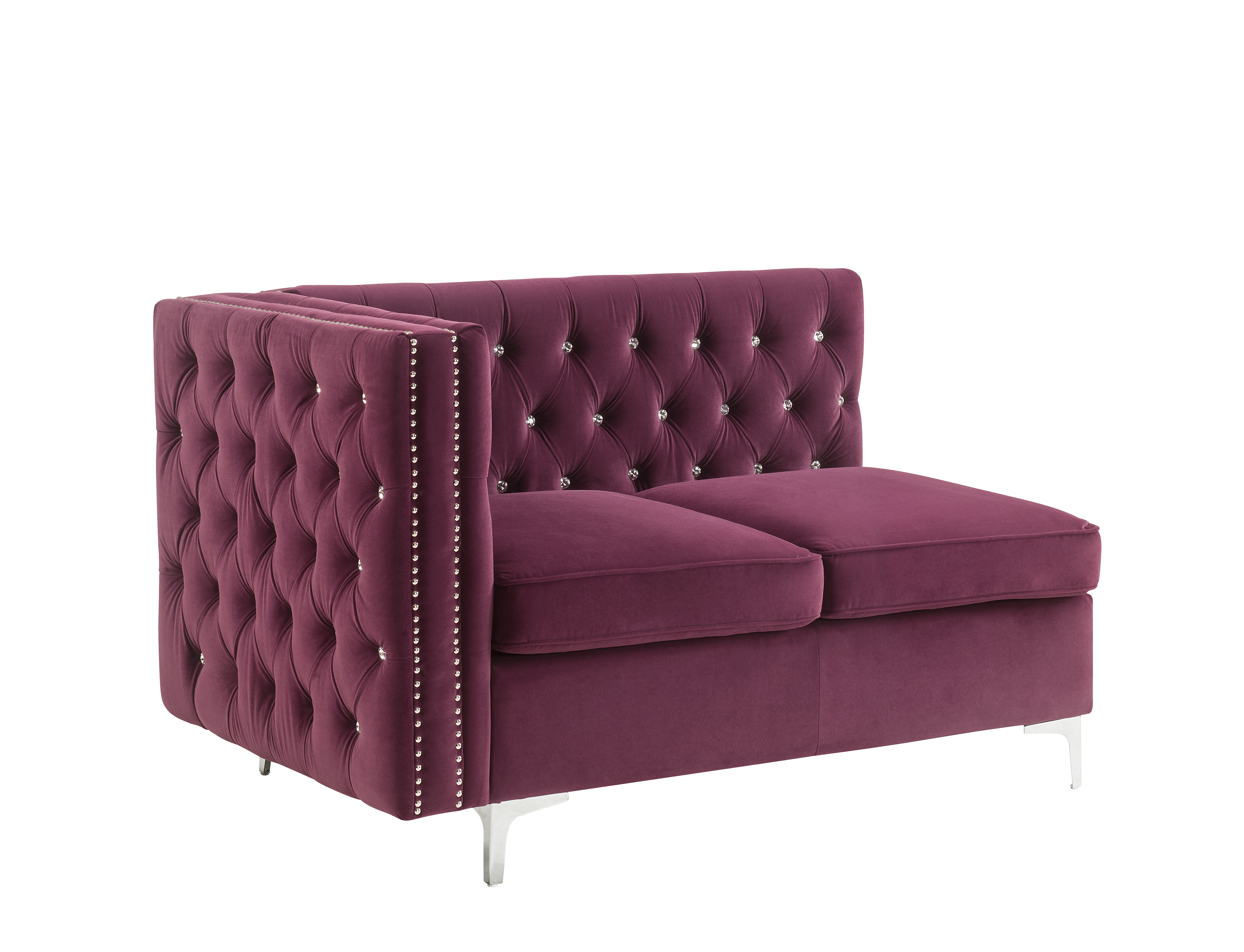 Acme Jaszira Modular - Armless Loveseat with 2 Pillows Model 57331