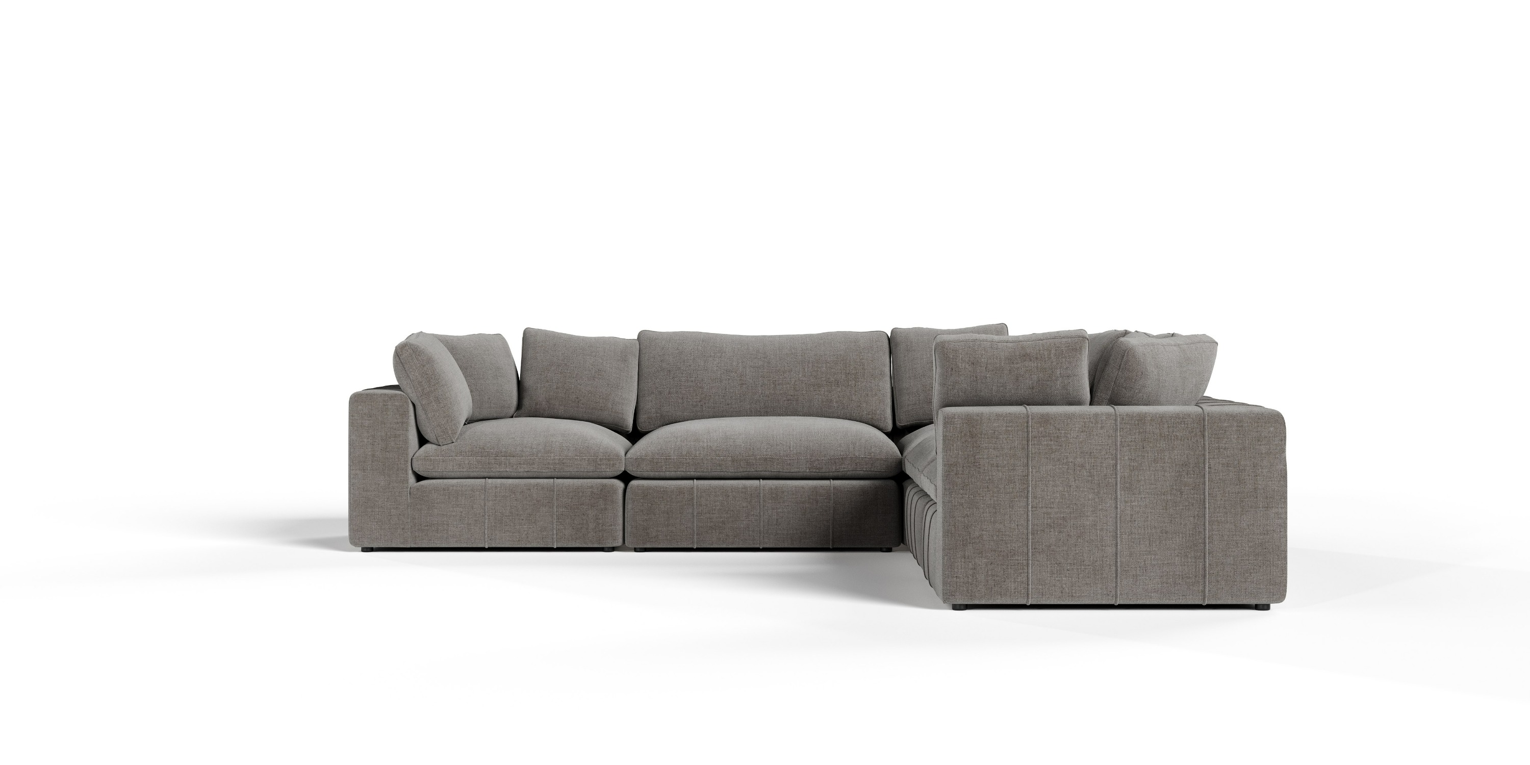 LA Furniture Vicki Modern Grey Fabric Modular Sectional Sofa-5-Piece Sectional VGKK-KF.8033-SECT-GRY-5-Piece Sectional Contemporary Style by Vig Furnitrue Number 83530|83530A Catch Home Goods