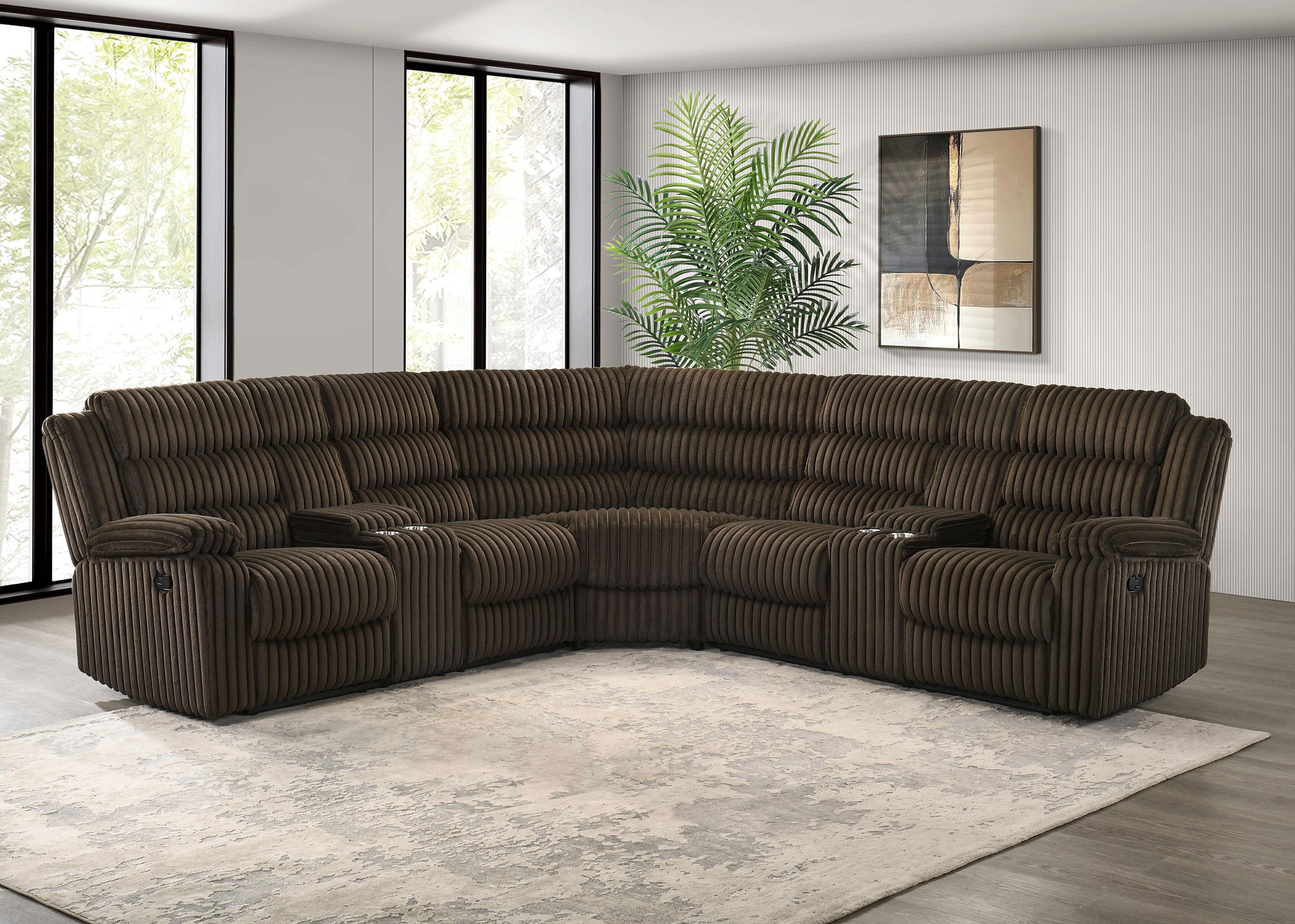 Coaster Atkinson Transitional Reclining Sectional 3Pcs Set Model 601510
