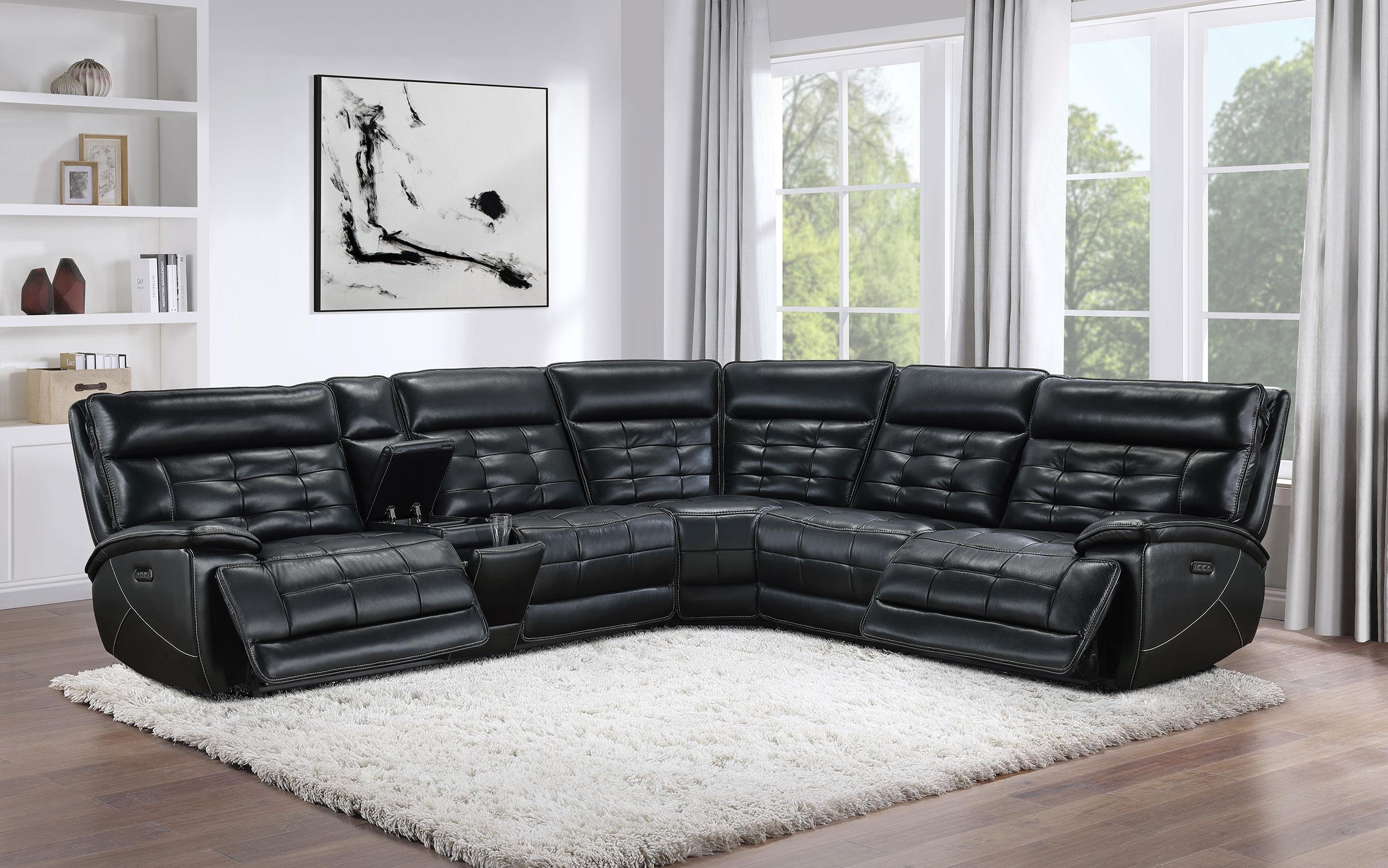 Coaster Hewitt Transitional Power Reclining Sectional 3 Pc Set Model 609610Pp