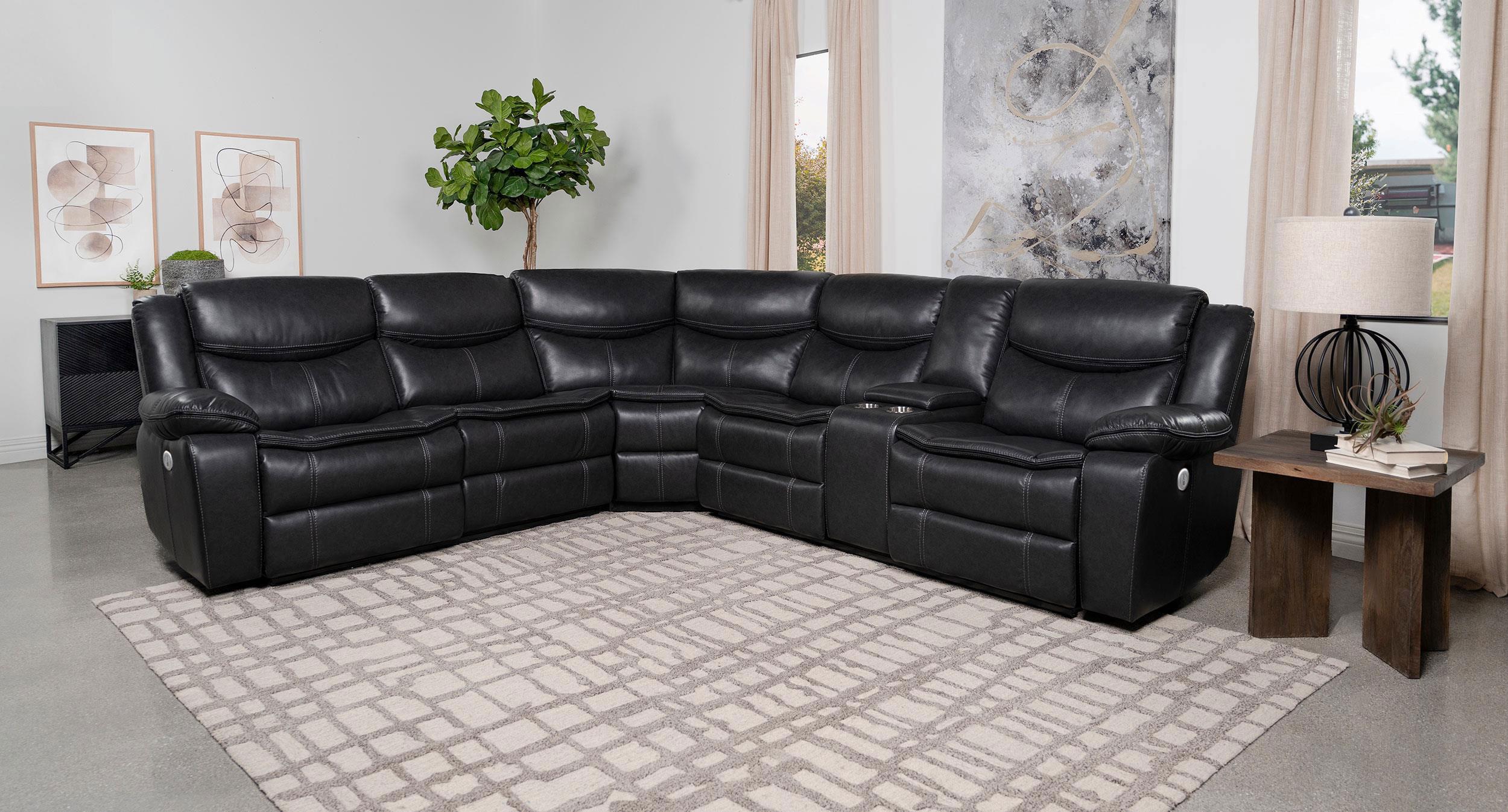 Coaster Sycamore Transitional 3 Pc Power Sectional Model 610200P