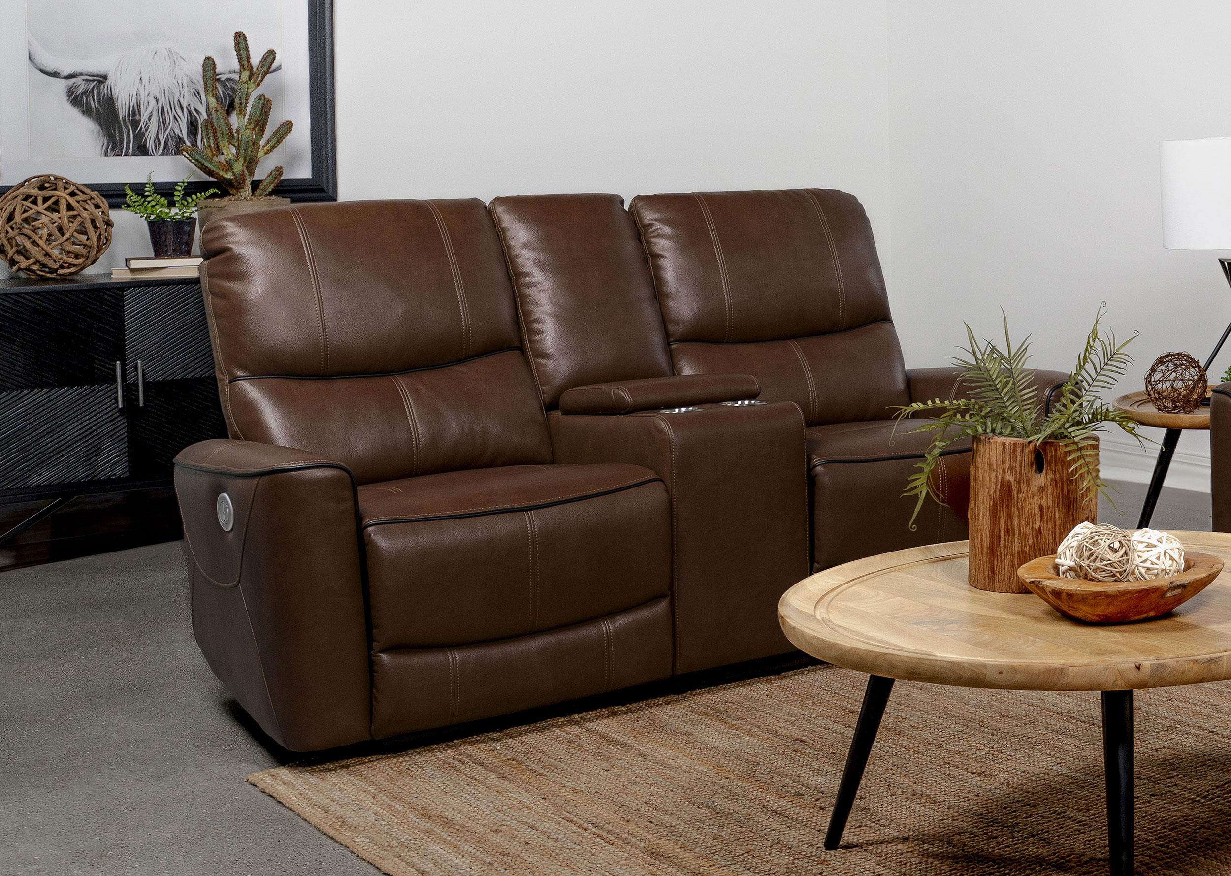 Coaster Greenfield Contemporary Power Reclining Loveseat Model 610265P