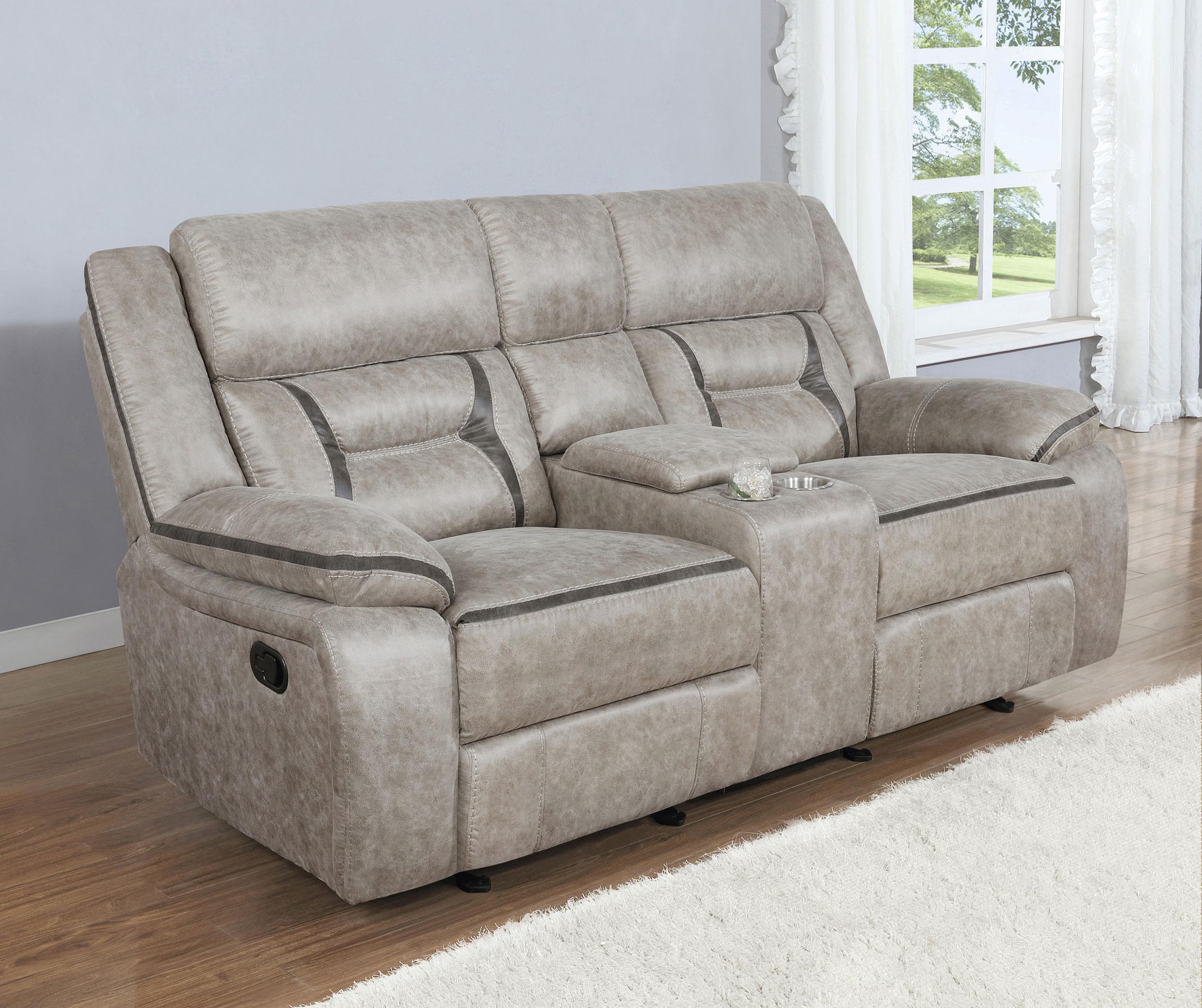 Coaster Greer Transitional Glider Loveseat Model 651352