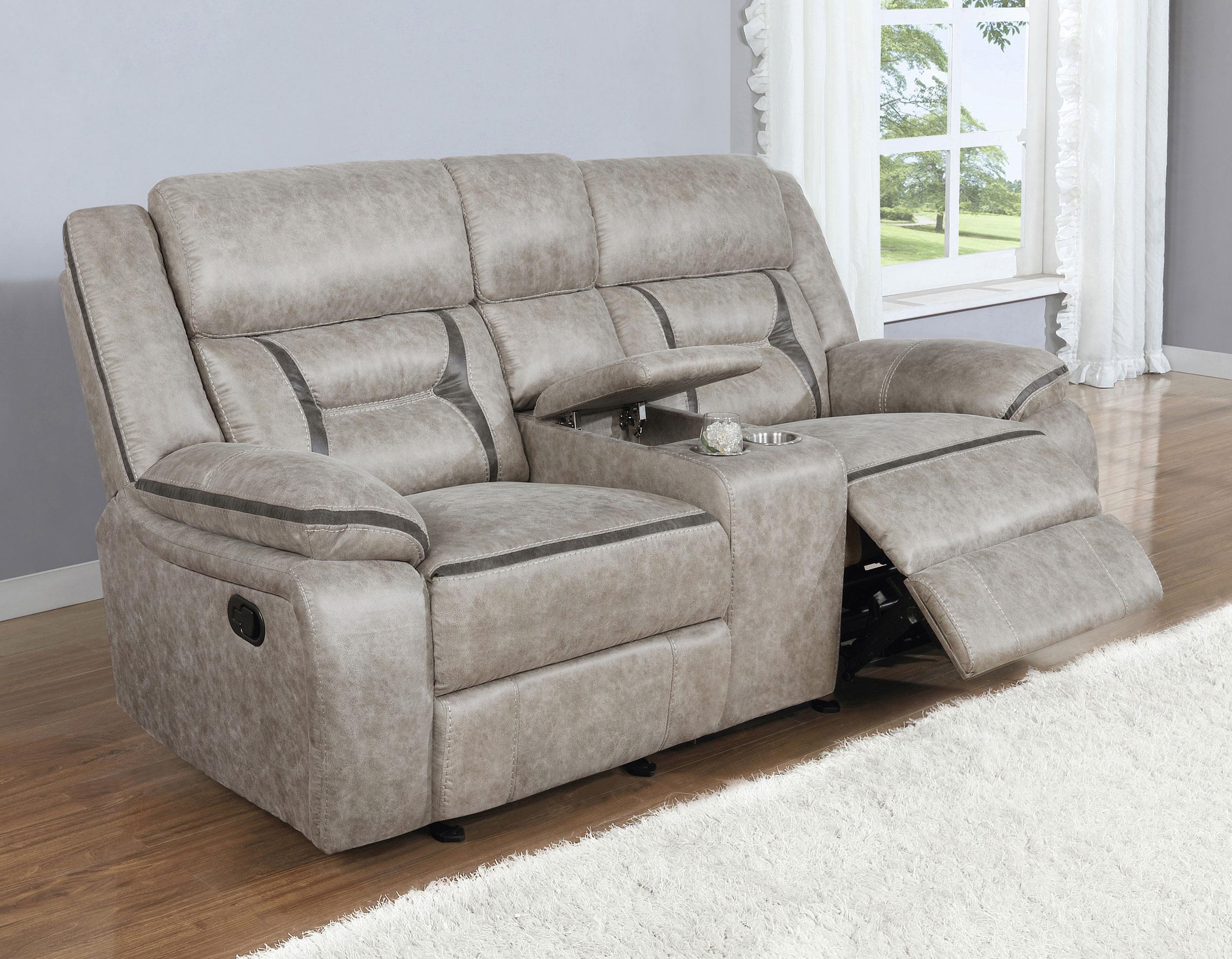 Coaster Greer Transitional Glider Loveseat Model 651352