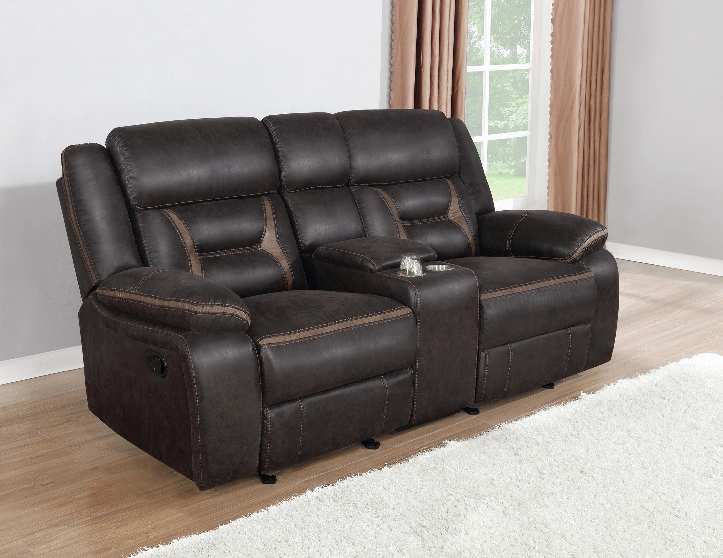 Coaster Greer Transitional Glider Loveseat Model 651355