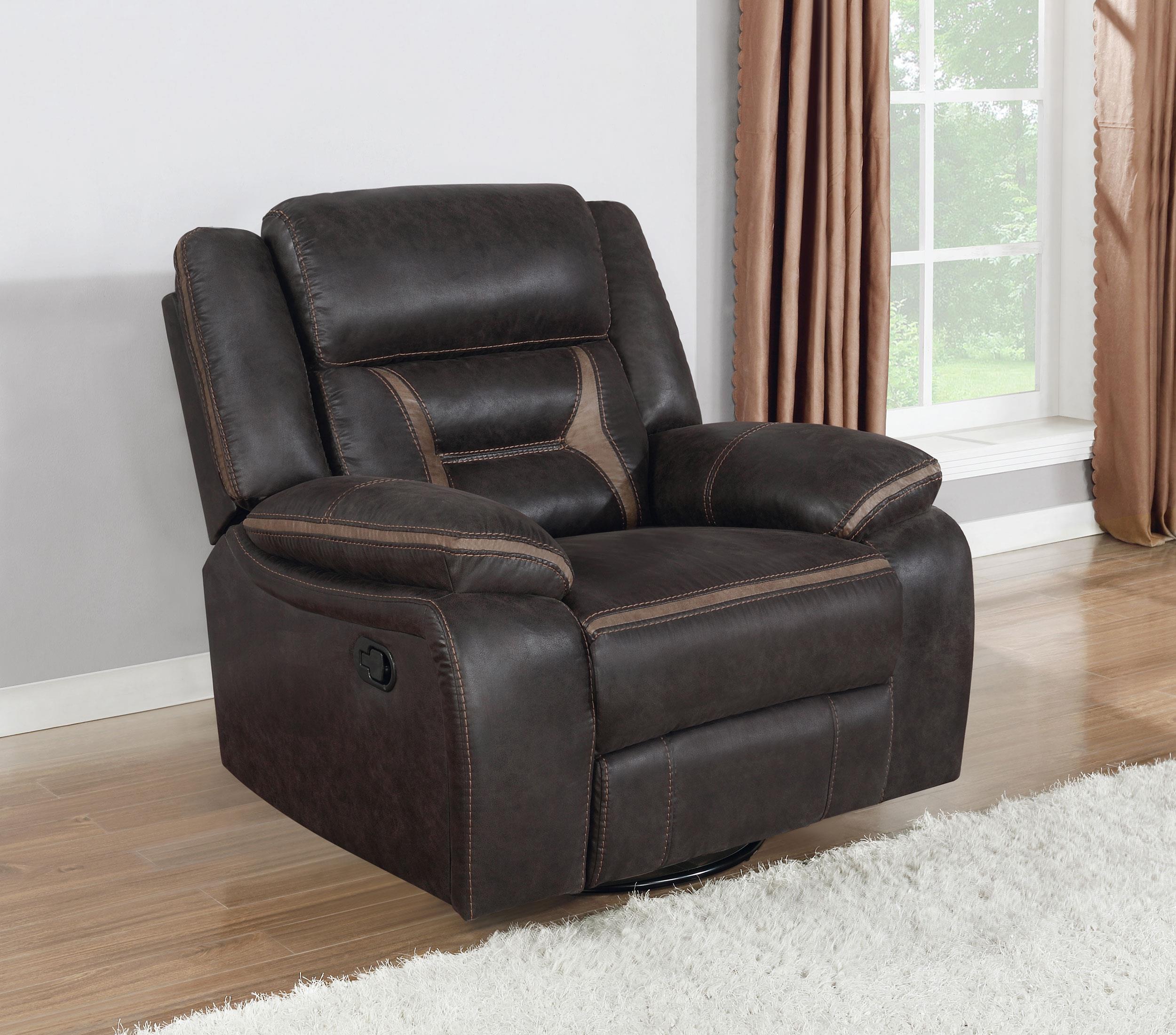 Coaster Greer Transitional Swivel Glider Recliner Model 651356