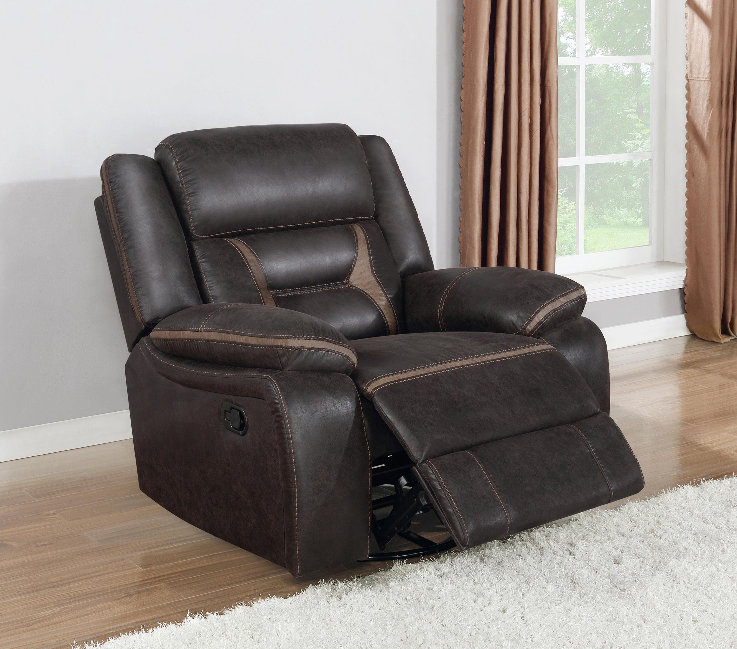 Coaster Greer Transitional Swivel Glider Recliner Model 651356
