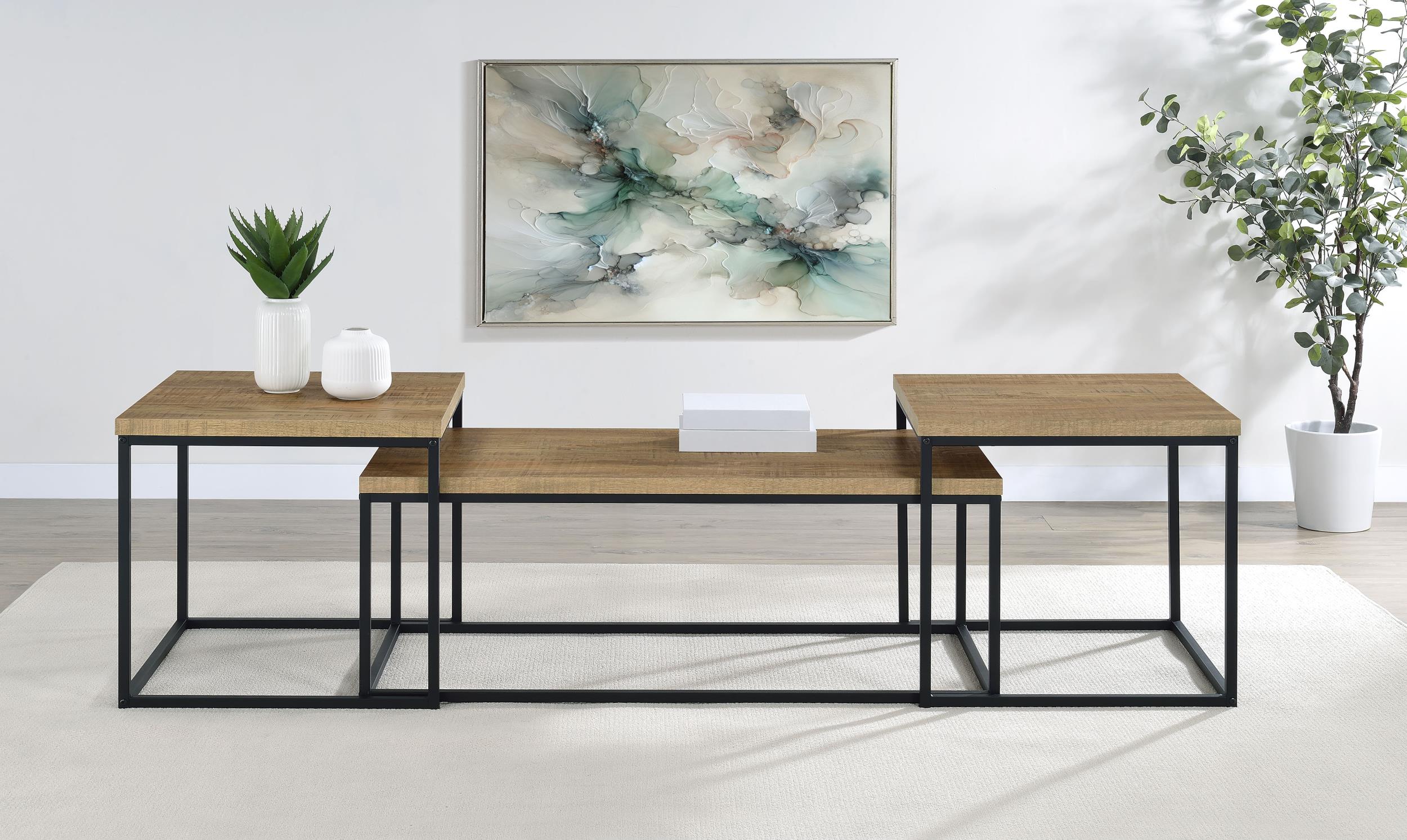 Coaster Straden Rustic Mango Coffee Table Model 700144