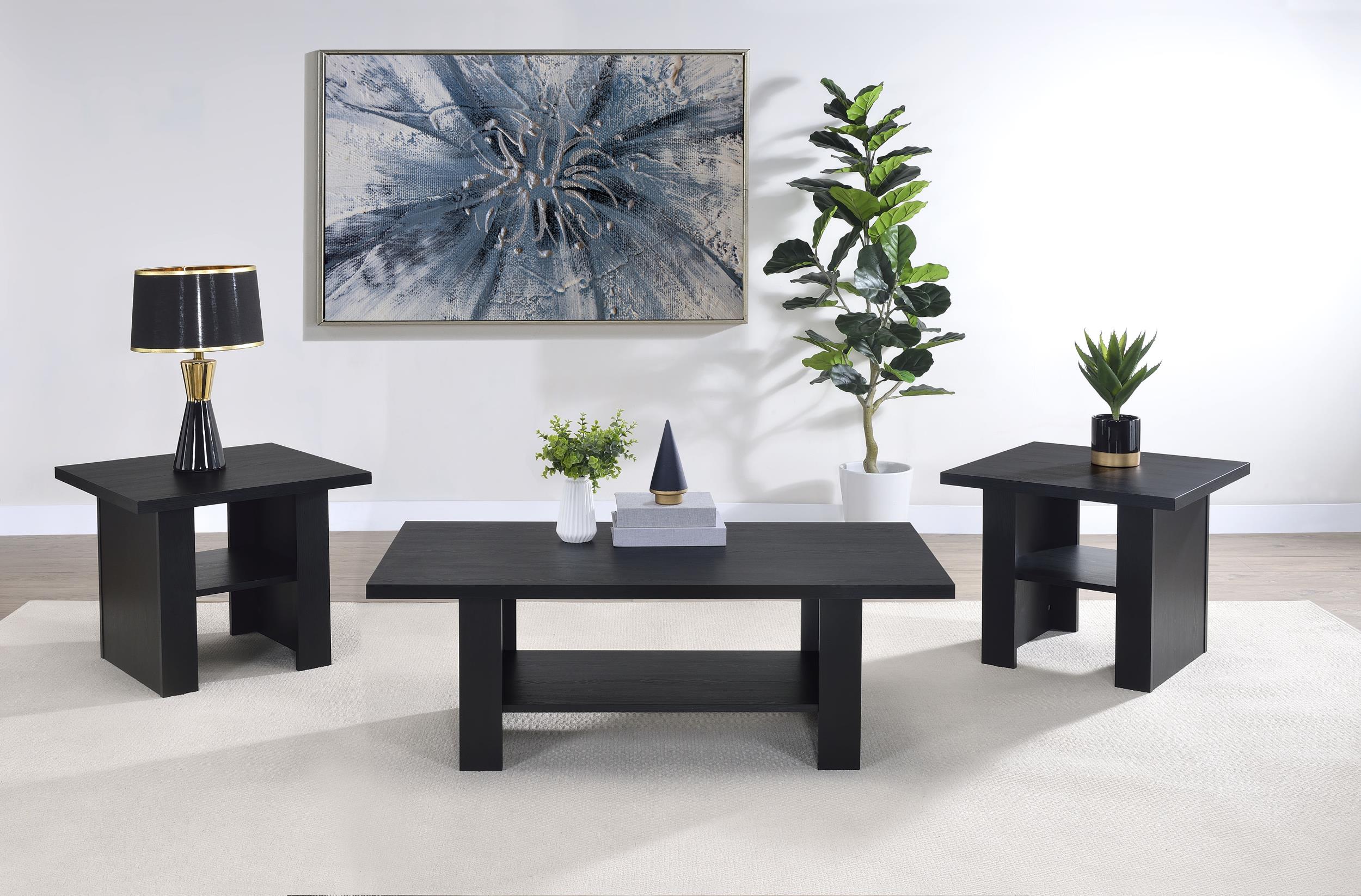 Coaster Rodez Transitional Black Coffee Table Model 700345