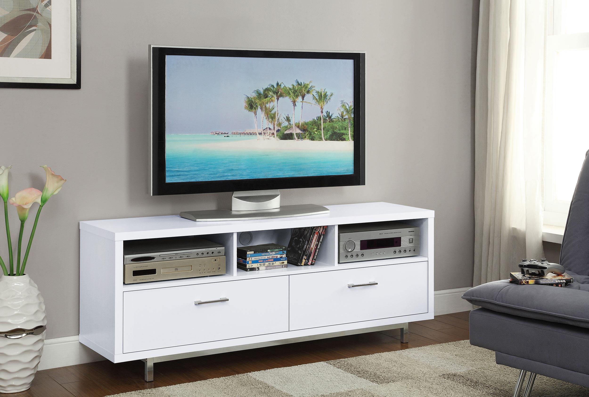 Coaster Casey Contemporary White 60" Tv Stand Model 701972