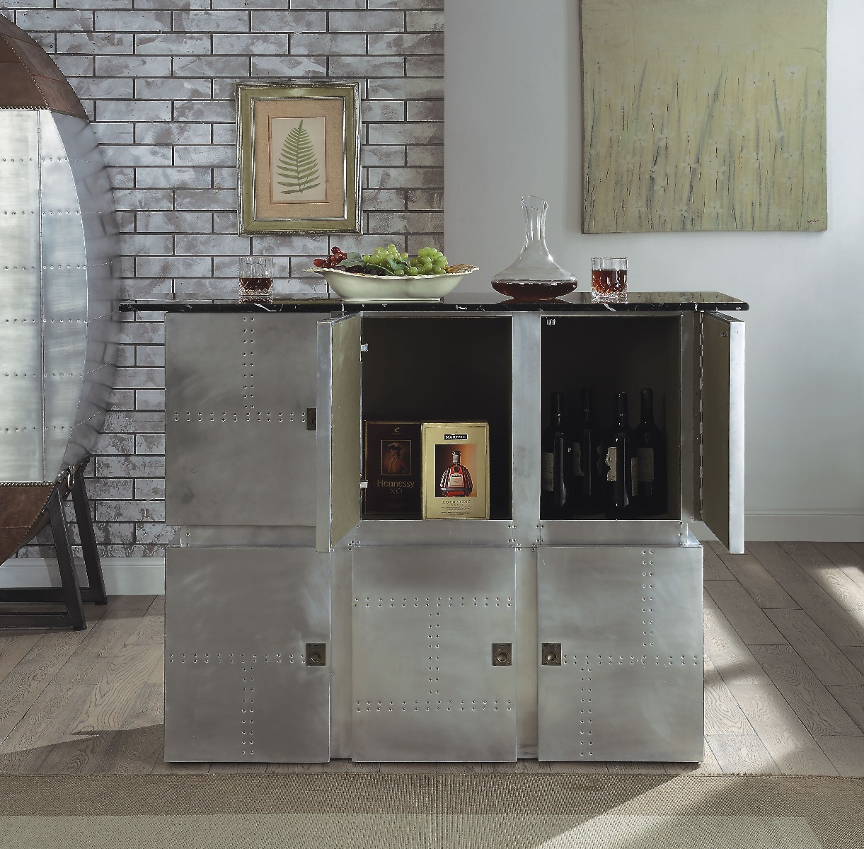 Acme Brancaster Bar Table with Marble Top Model 70450