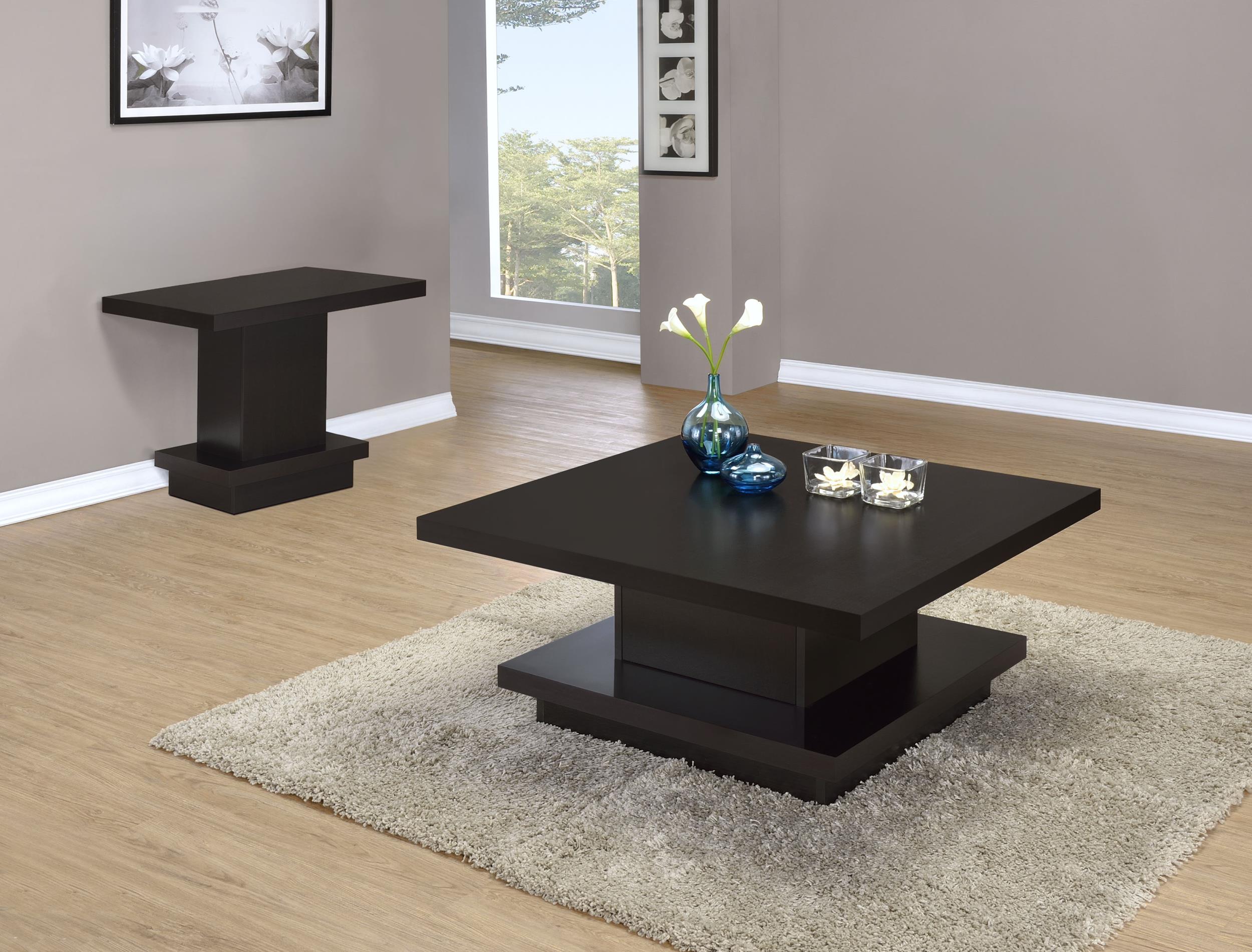 Coaster Reston Contemporary Cappuccino Coffee Table Model 705168-S2