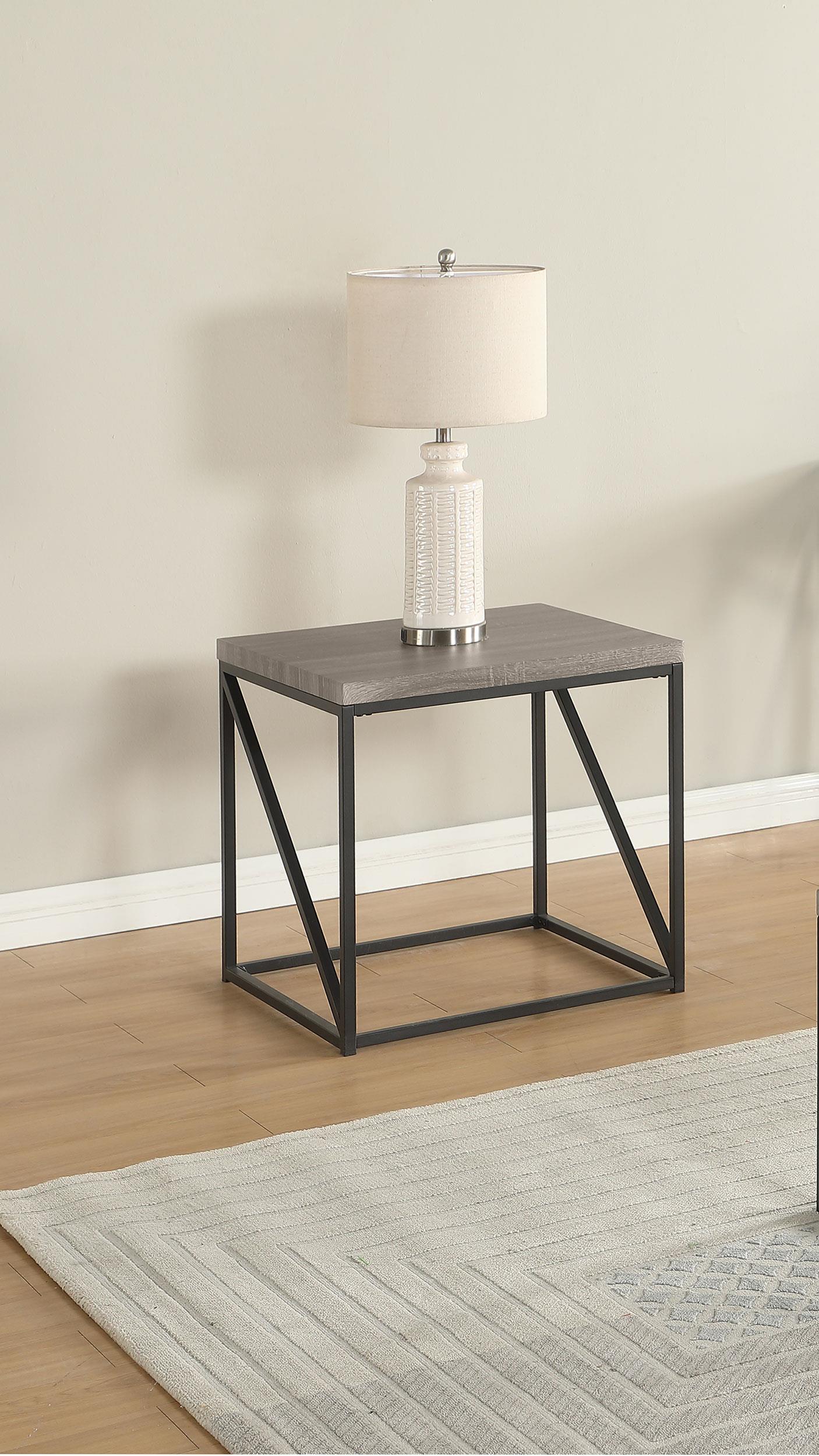 Coaster Birdie Rustic Sonoma Grey End Table Model 705617