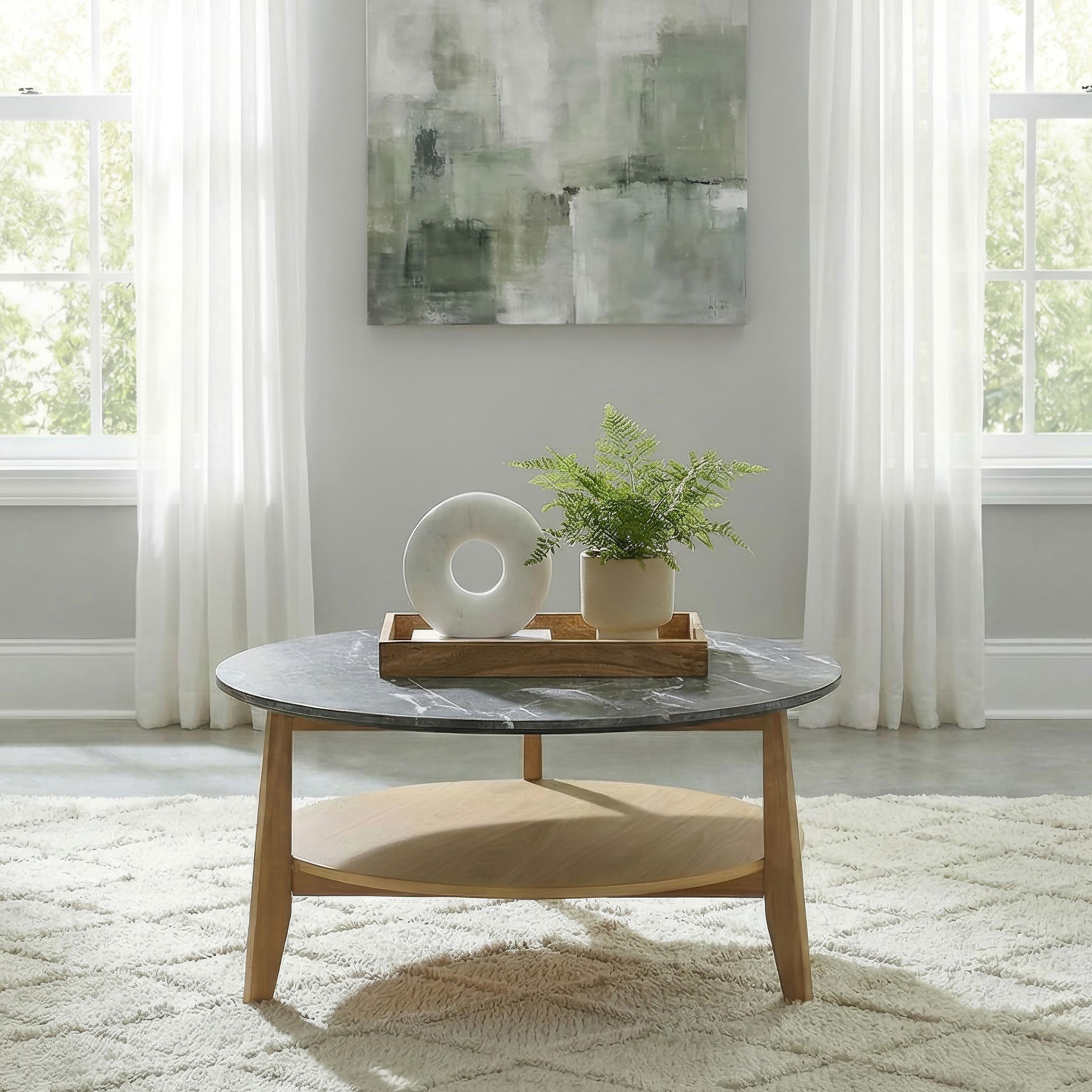 Coaster Bradley Mid-Century Modern Grey Coffee Table Model 706448