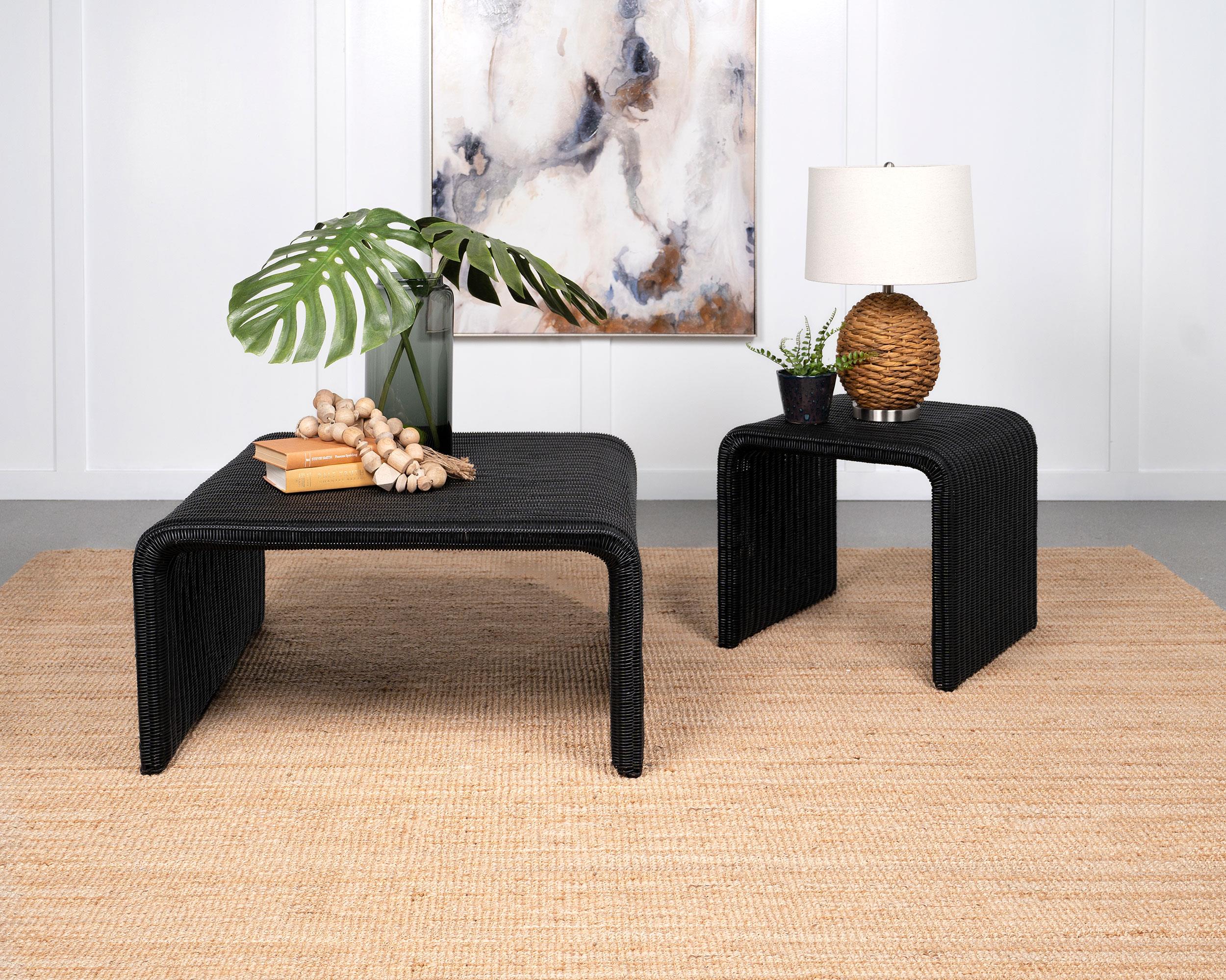 Coaster Cahya Coastal Black Coffee Table Model 708518-S2
