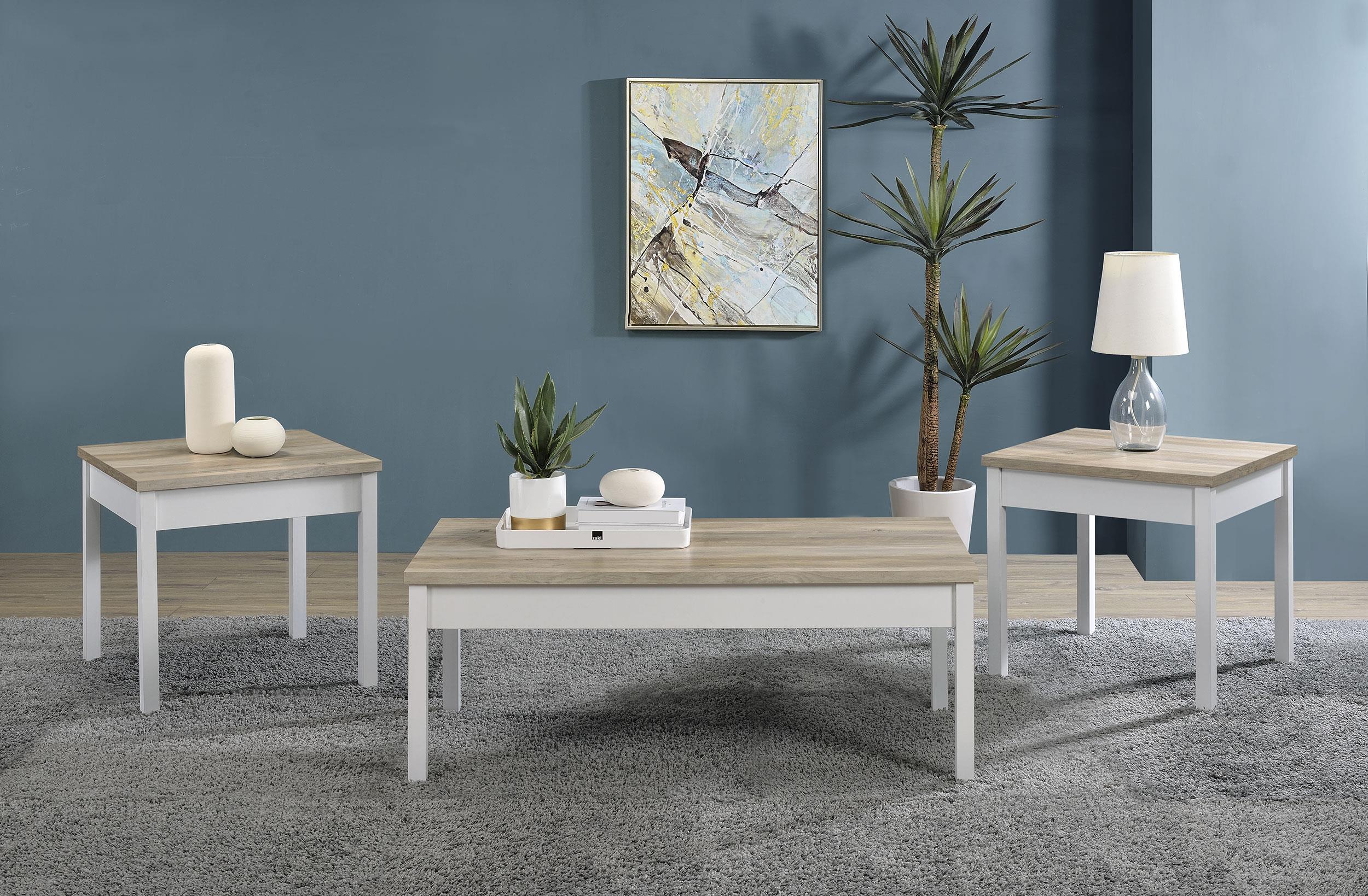 Coaster Stacie Coastal Distressed Pine Coffee Table Model 709950