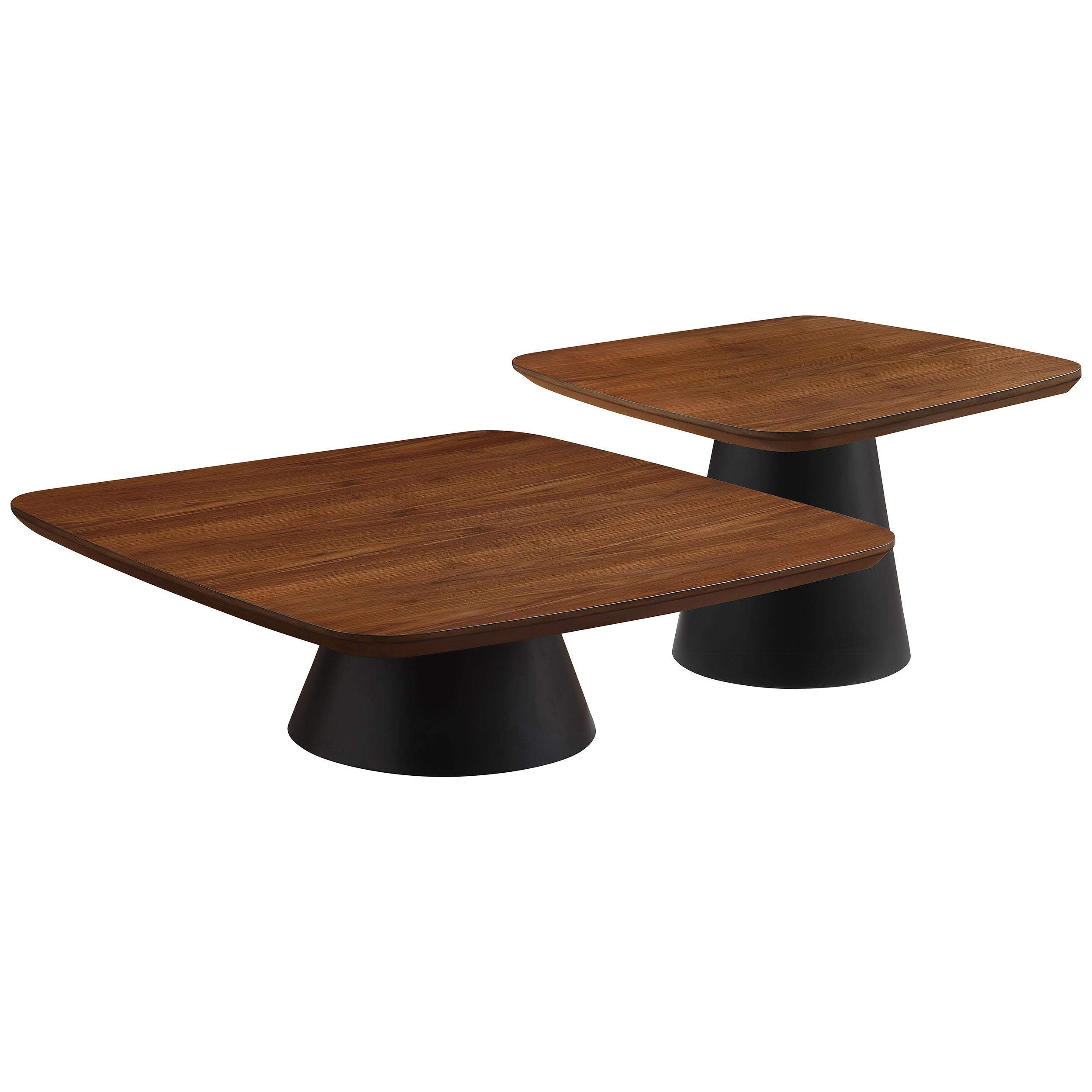 Coaster Eason Contemporary Walnut Coffee Table Model 710010