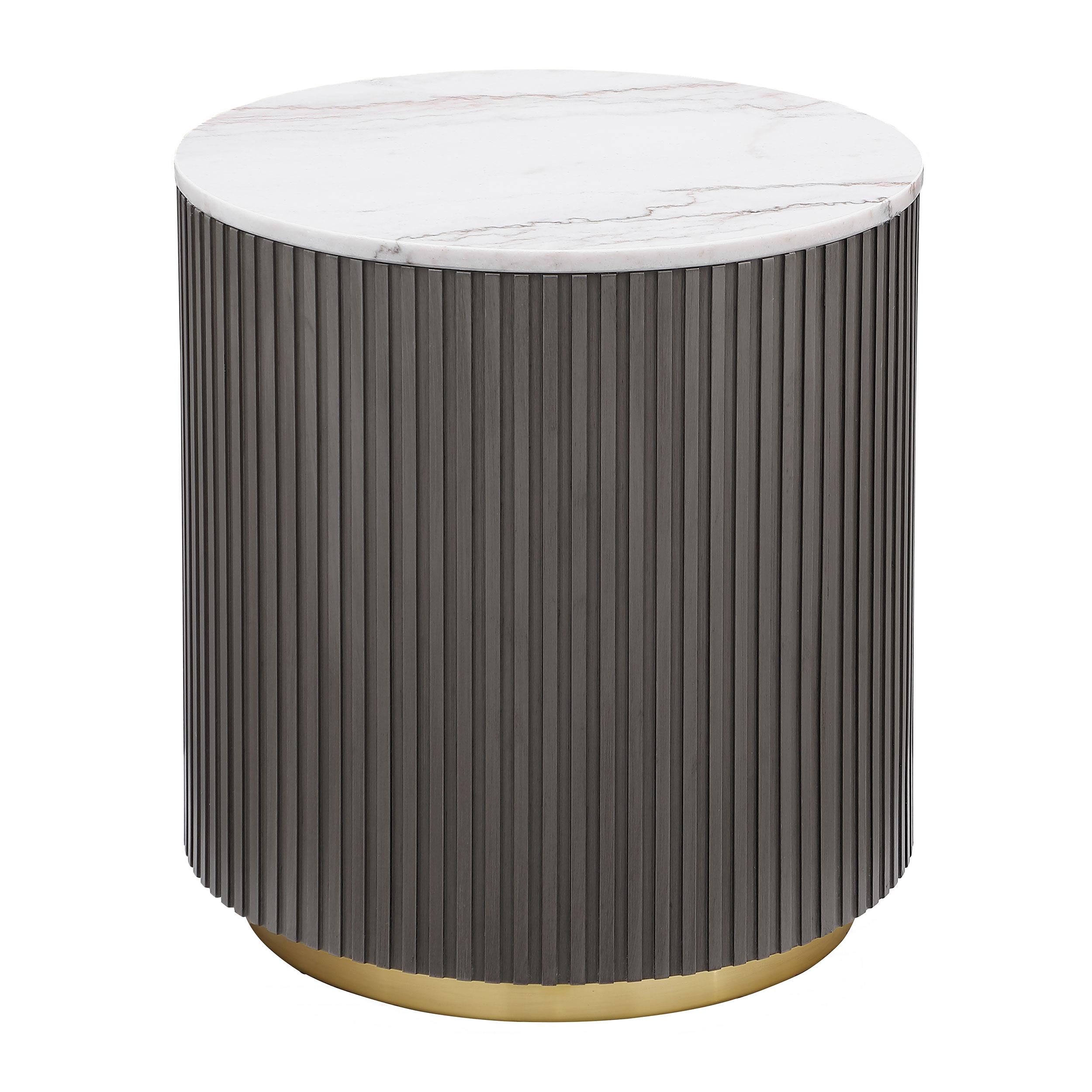 Coaster Jason Contemporary White Marble End Table Model 710417