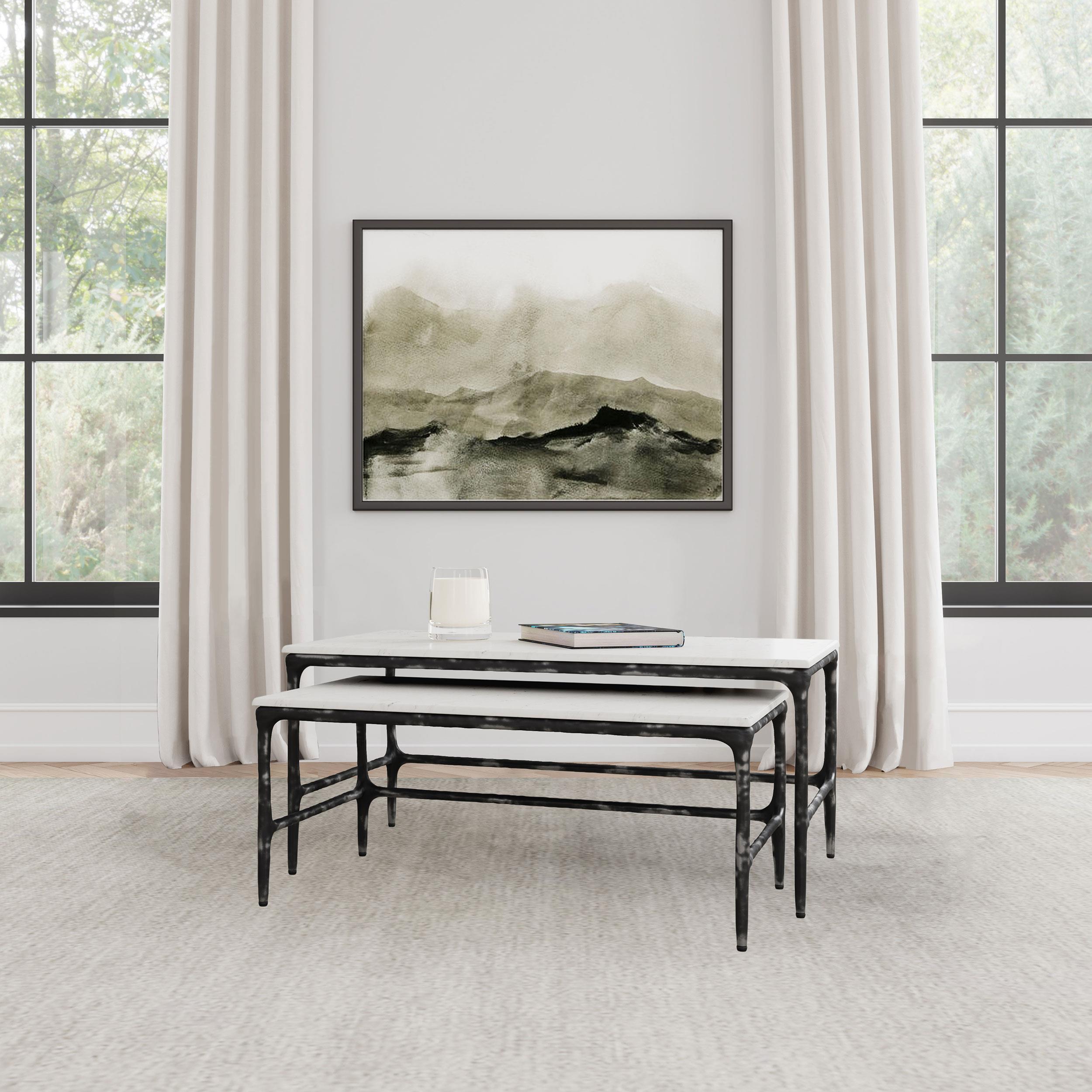 Coaster Ebby Modern Classics White Marble Large Table Model 710740