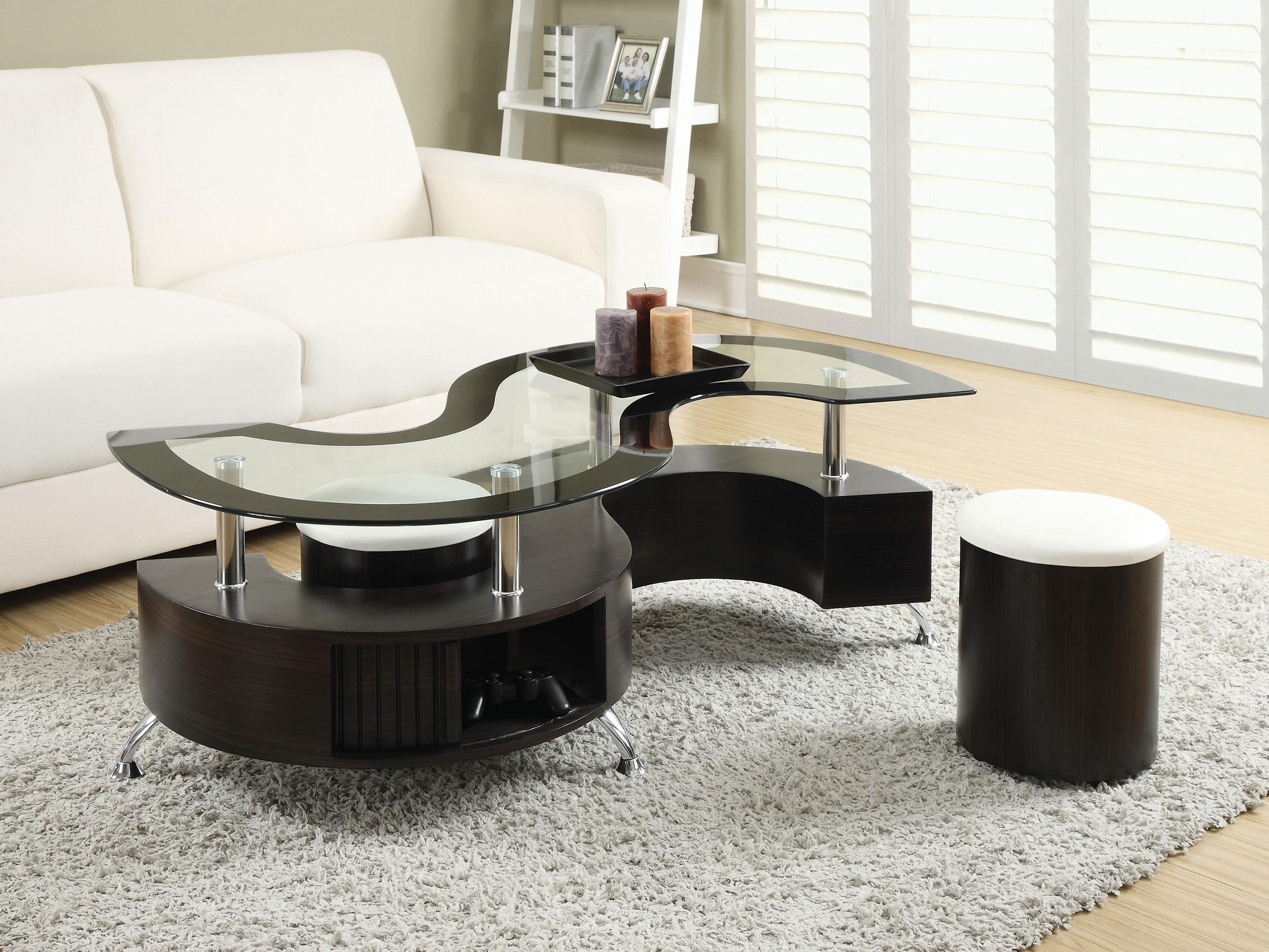 Coaster Buckley Contemporary Cappuccino Coffee Table Model 720218