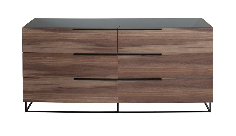 LA Furniture Matteo Modern Italian Walnut Dresser VGACMATTEO-DRS Contemporary Style by Vig Furnitrue Number 72121B Catch Home Goods