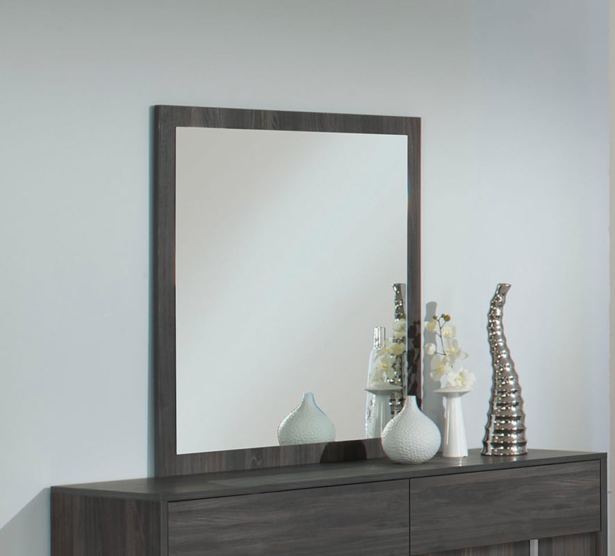 LA Furniture Moderst Luca Italian Modern Grey Mirror VGACLUCA-MIR-GRY Contemporary Style by Vig Furnitrue Number 72130 Catch Home Goods