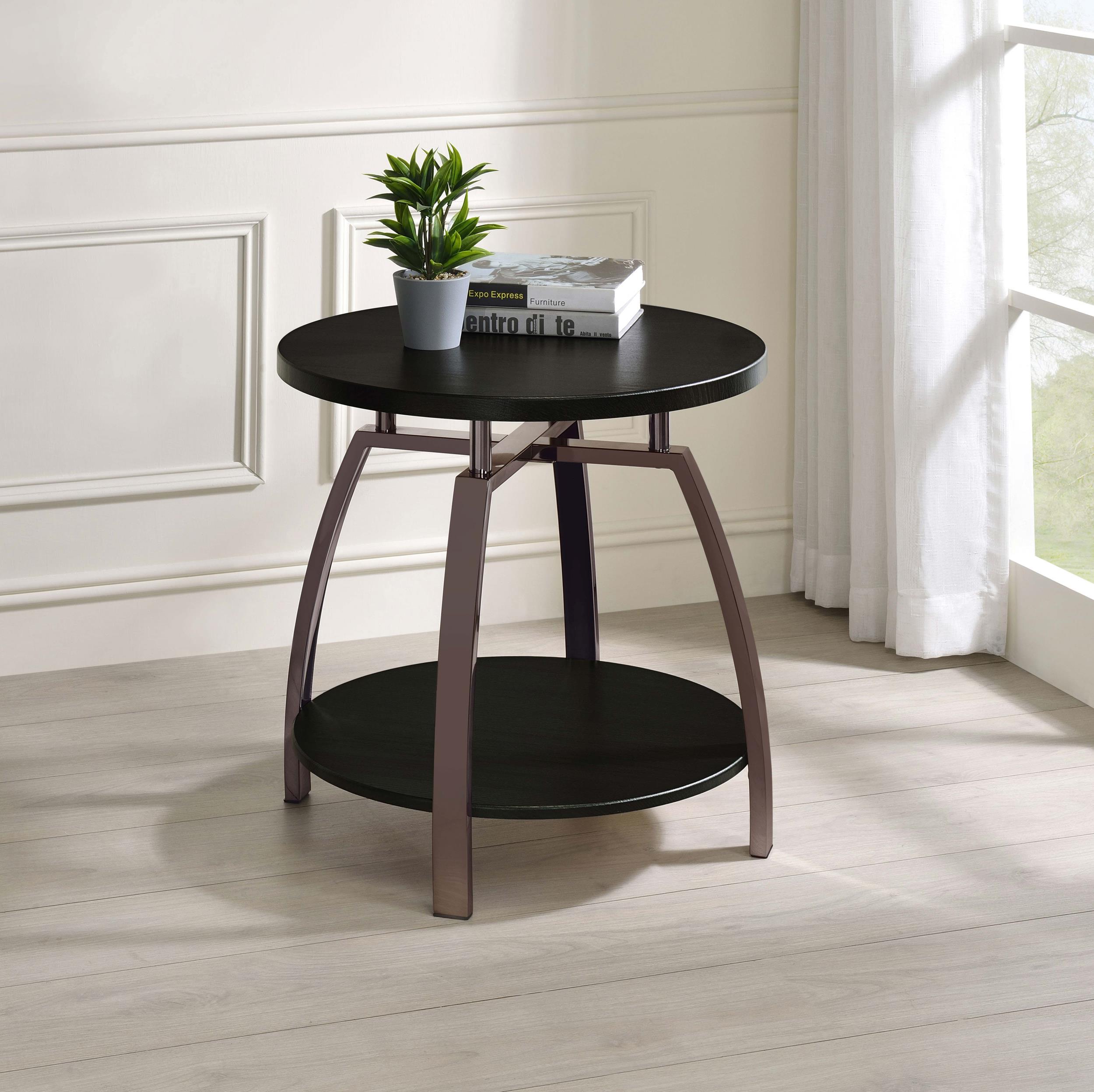 Coaster Dacre Contemporary Dark Charcoal End Table Model 722207