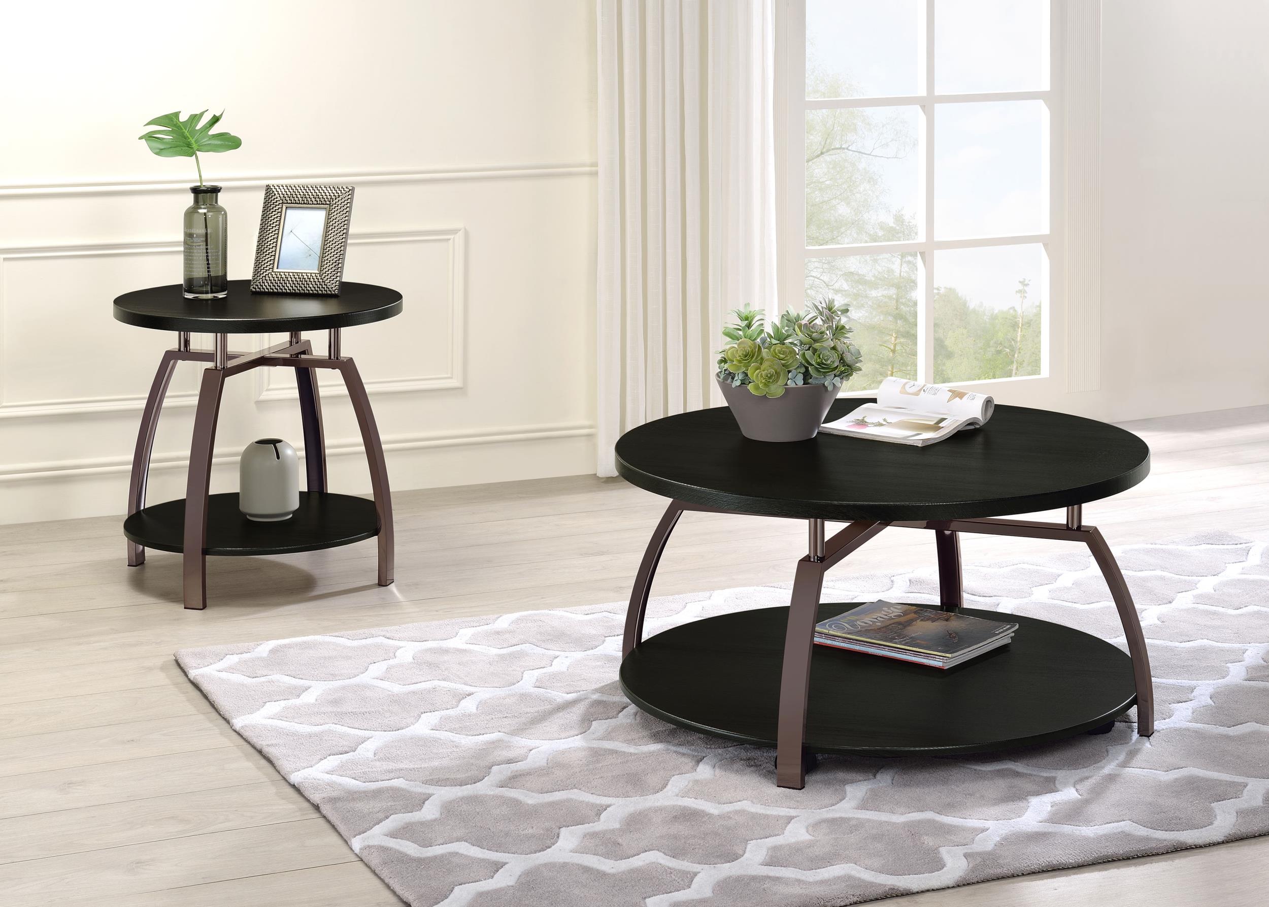 Coaster Dacre Contemporary Dark Charcoal Coffee Table Model 722208-S2