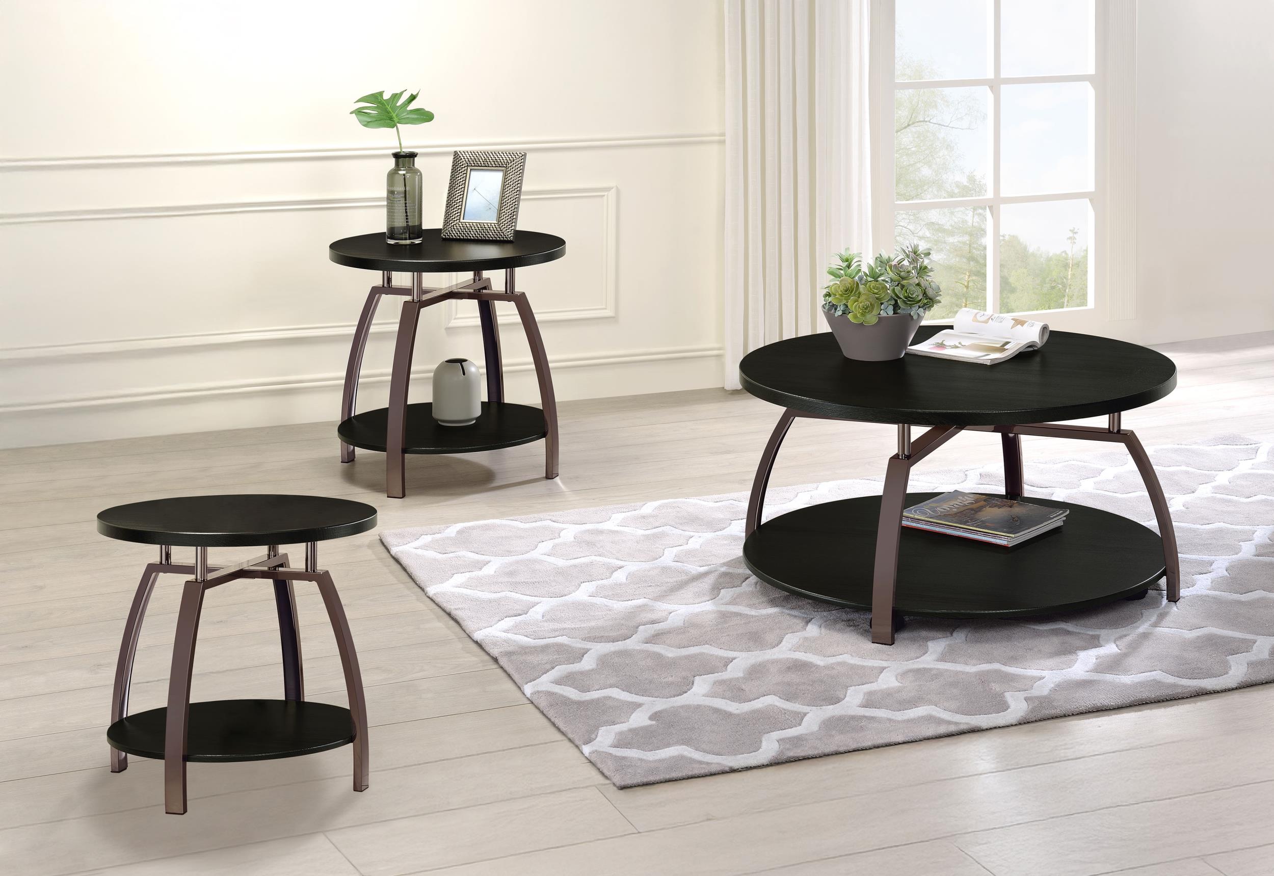 Coaster Dacre Contemporary Dark Charcoal Coffee Table Model 722208-S3