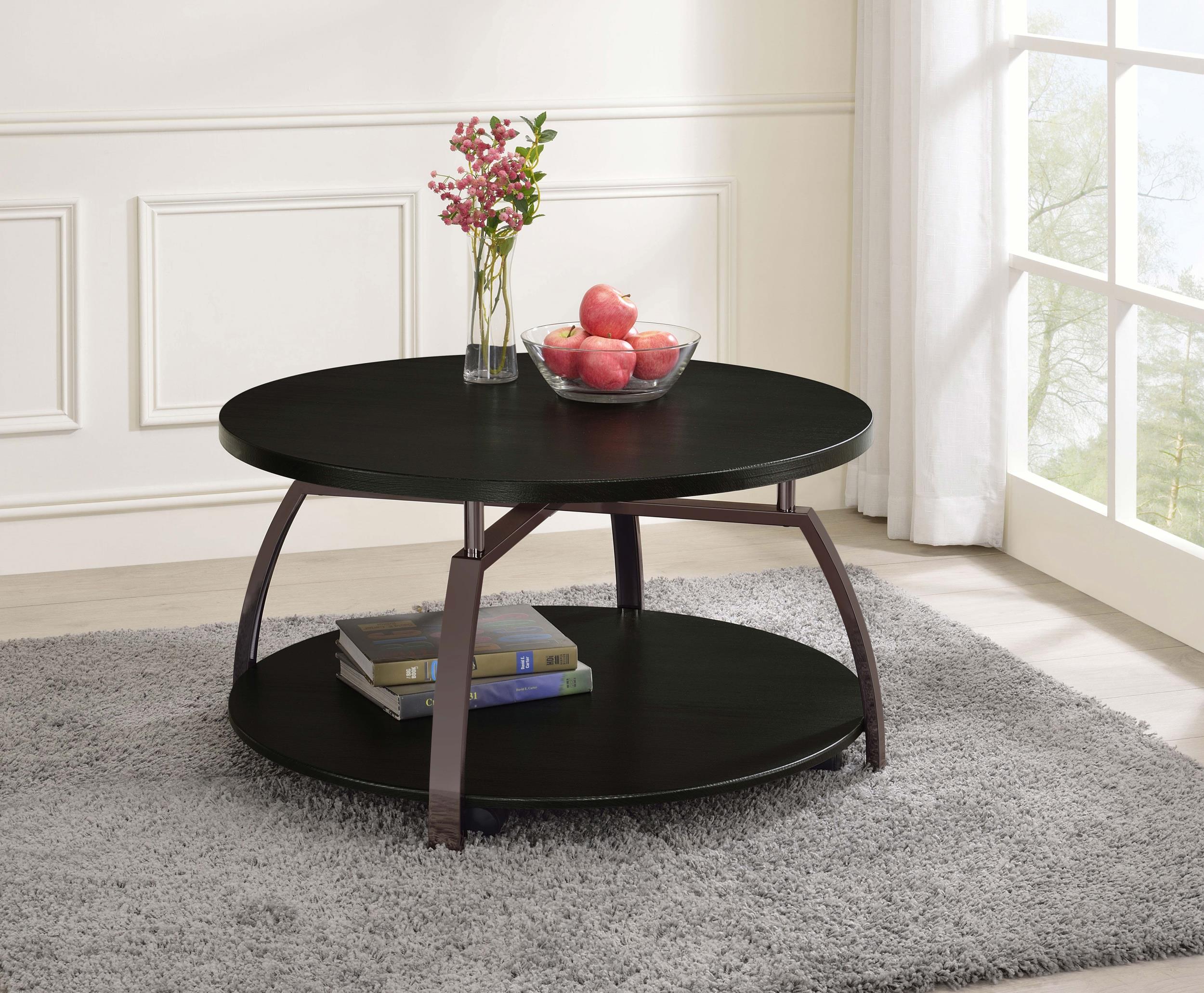 Coaster Dacre Contemporary Dark Charcoal Coffee Table Model 722208