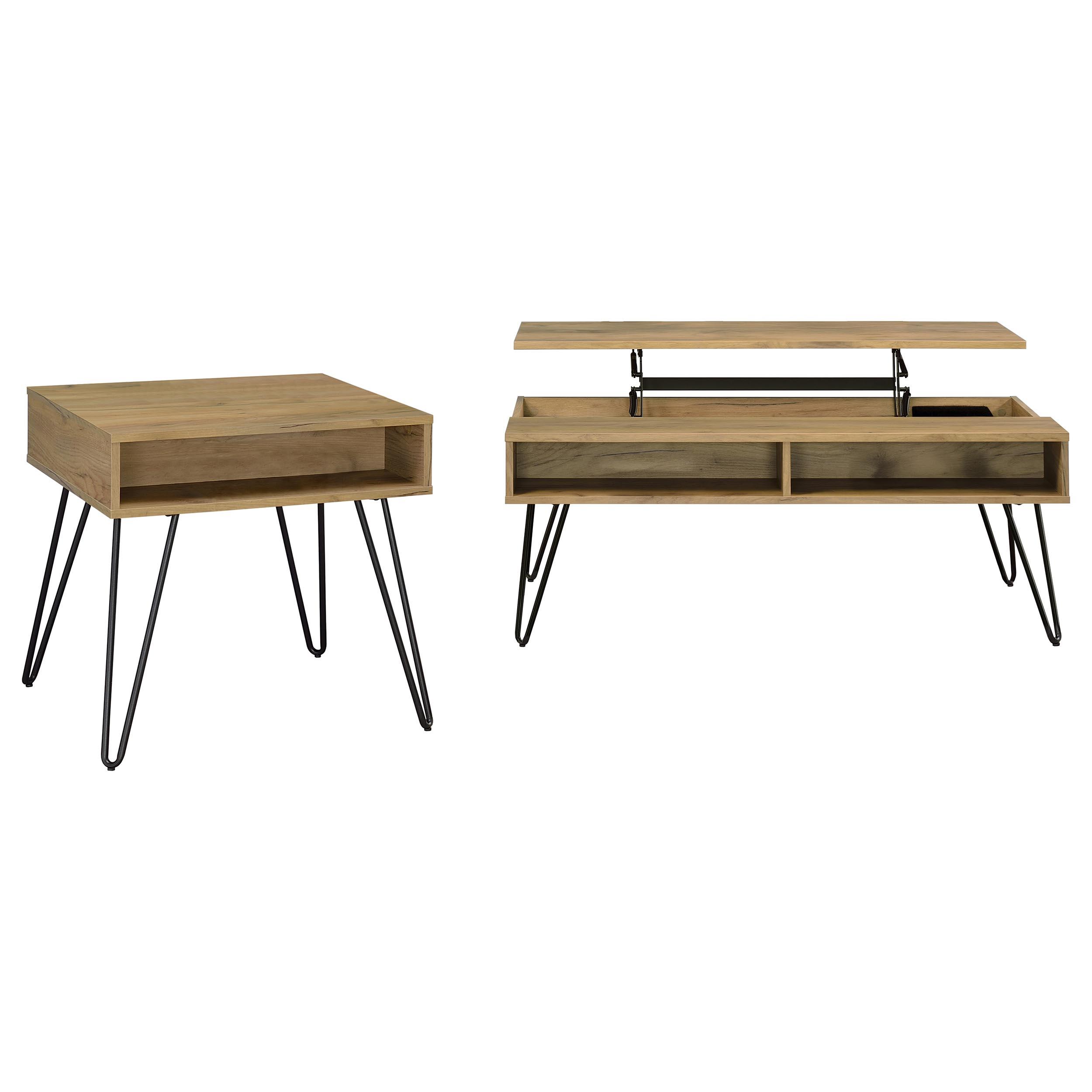 Coaster Fanning Rustic Golden Oak Lift Top Coffee Table Model 723368-S2