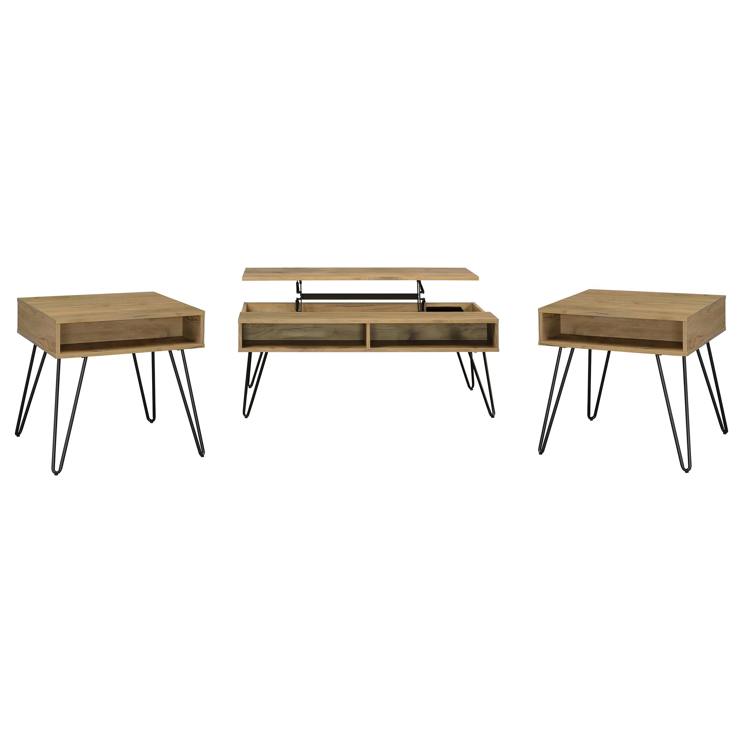 Coaster Fanning Rustic Golden Oak Lift Top Coffee Table Model 723368-S3