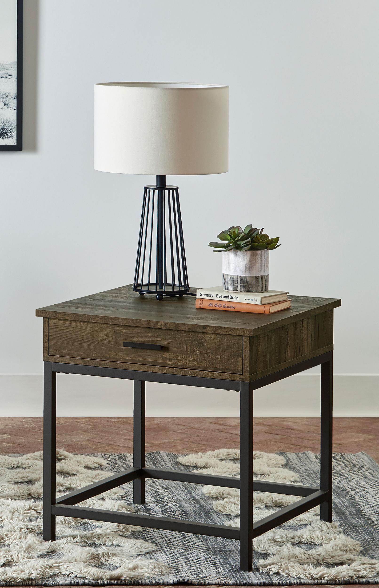 Coaster Byers Rustic Brown Oak End Table Model 723777