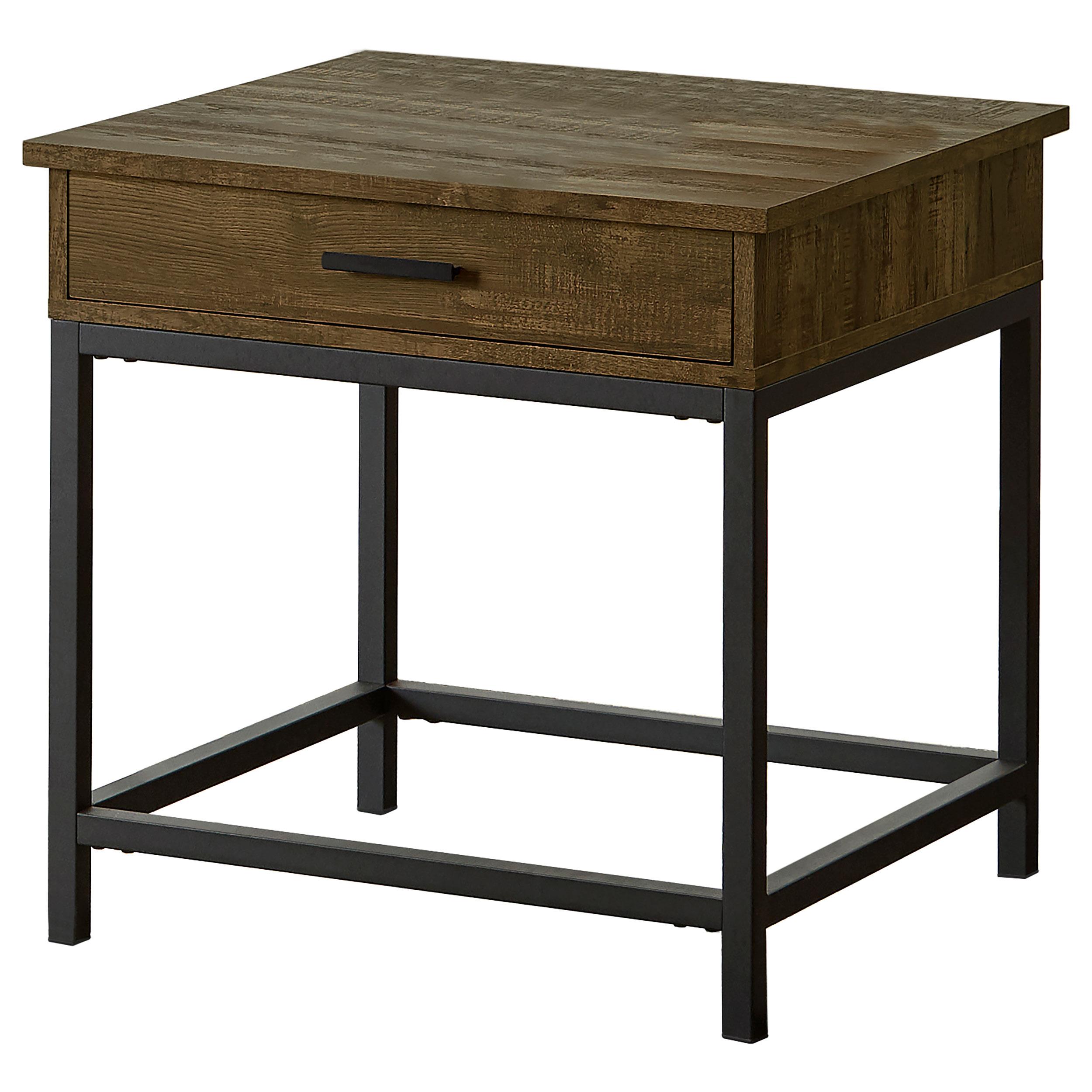 Coaster Byers Rustic Brown Oak End Table Model 723777