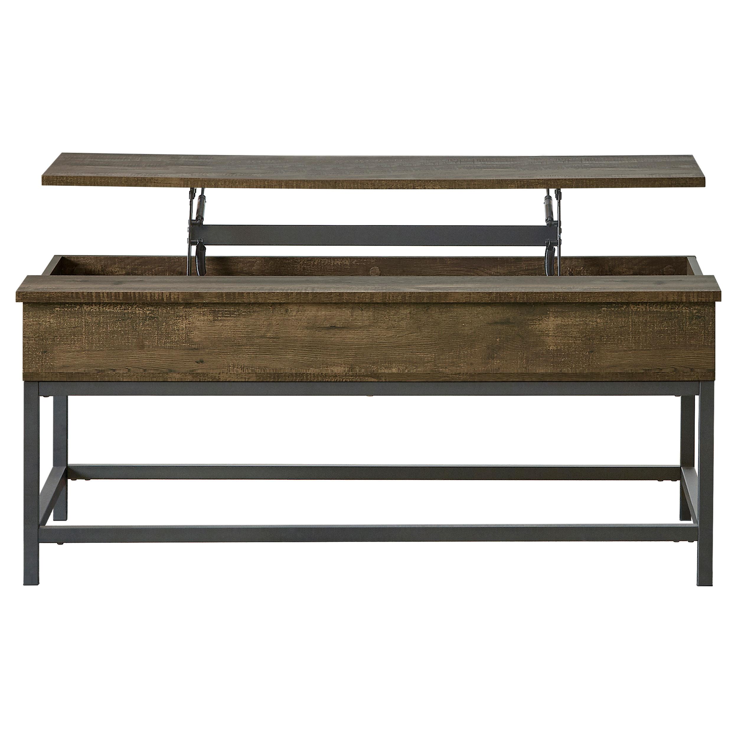Coaster Byers Rustic Brown Oak Lift Top Coffee Table Model 723778