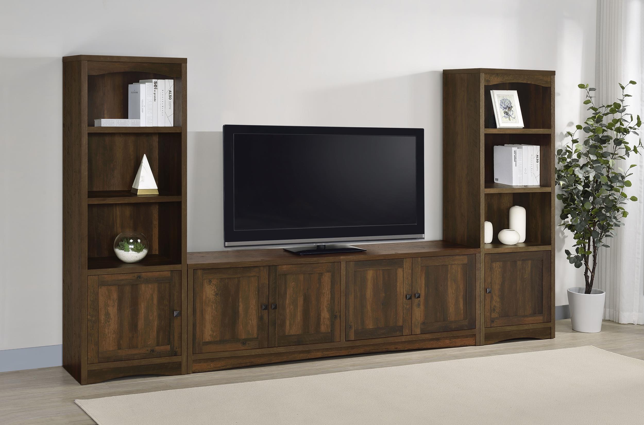 Coaster Laughlin Transitional Dark Pine Entertainment Center - Overall Model 724123-Set