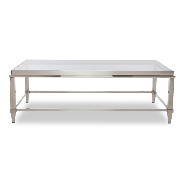 LA Furniture Agar Modern Glass & Stainless Steel Coffee Table VGHB235D Contemporary Style by Vig Furnitrue Number 72761 Catch Home Goods